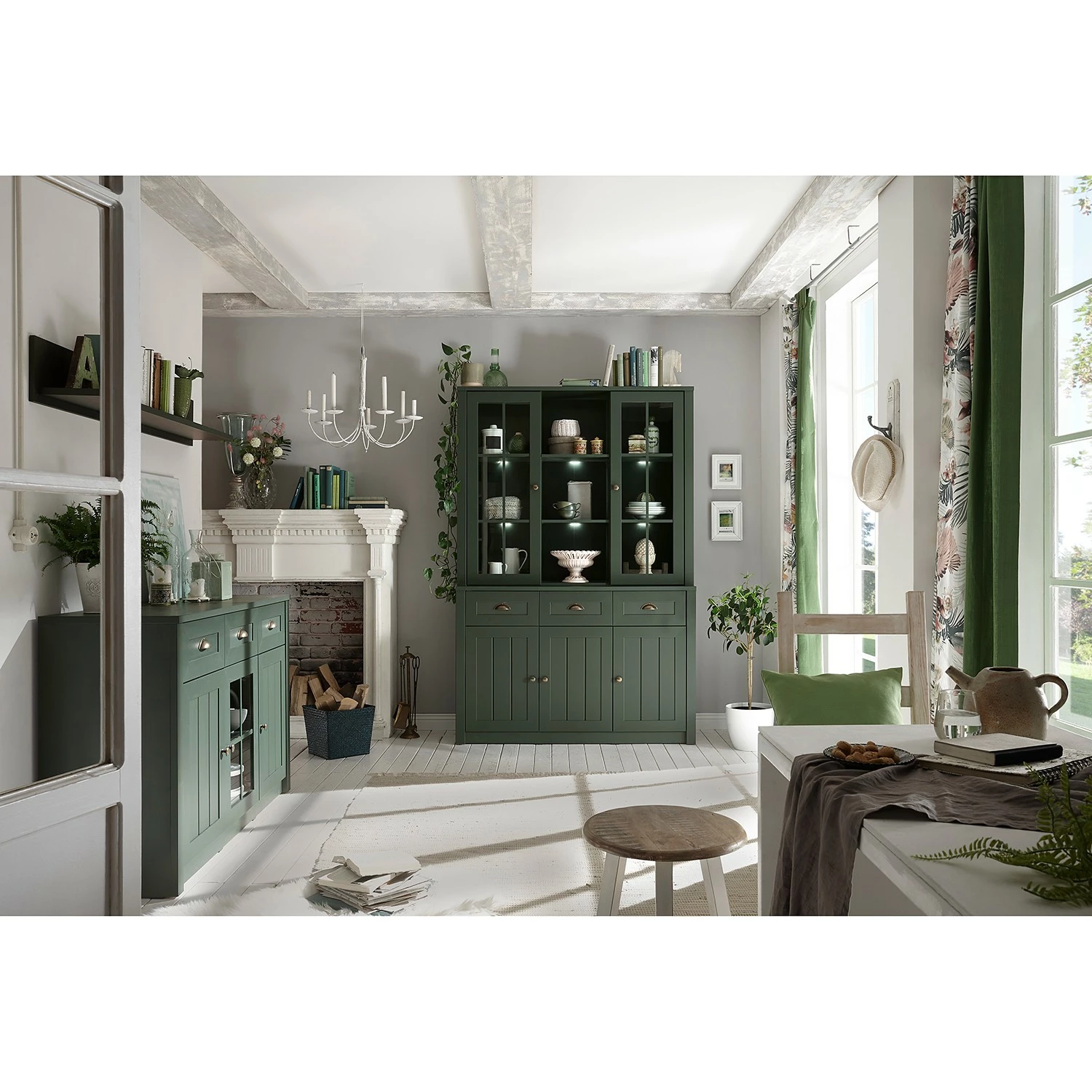 Ridgevalley Sideboard Beauville II - Moosgrün / Gold – Bild 2