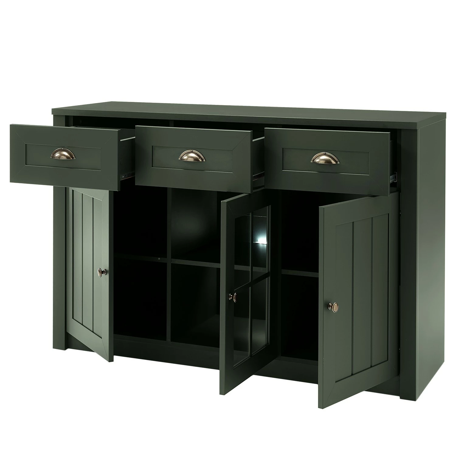 Ridgevalley Sideboard Beauville II - Moosgrün / Gold – Bild 7