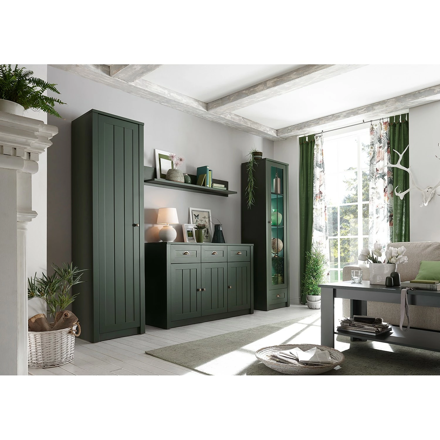Ridgevalley Sideboard Beauville I - Moosgrün / Gold – Bild 3