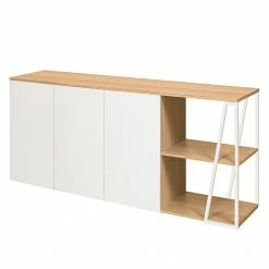 Temahome Sideboard Albi - Echtholzfurnier - Eiche / Weiß