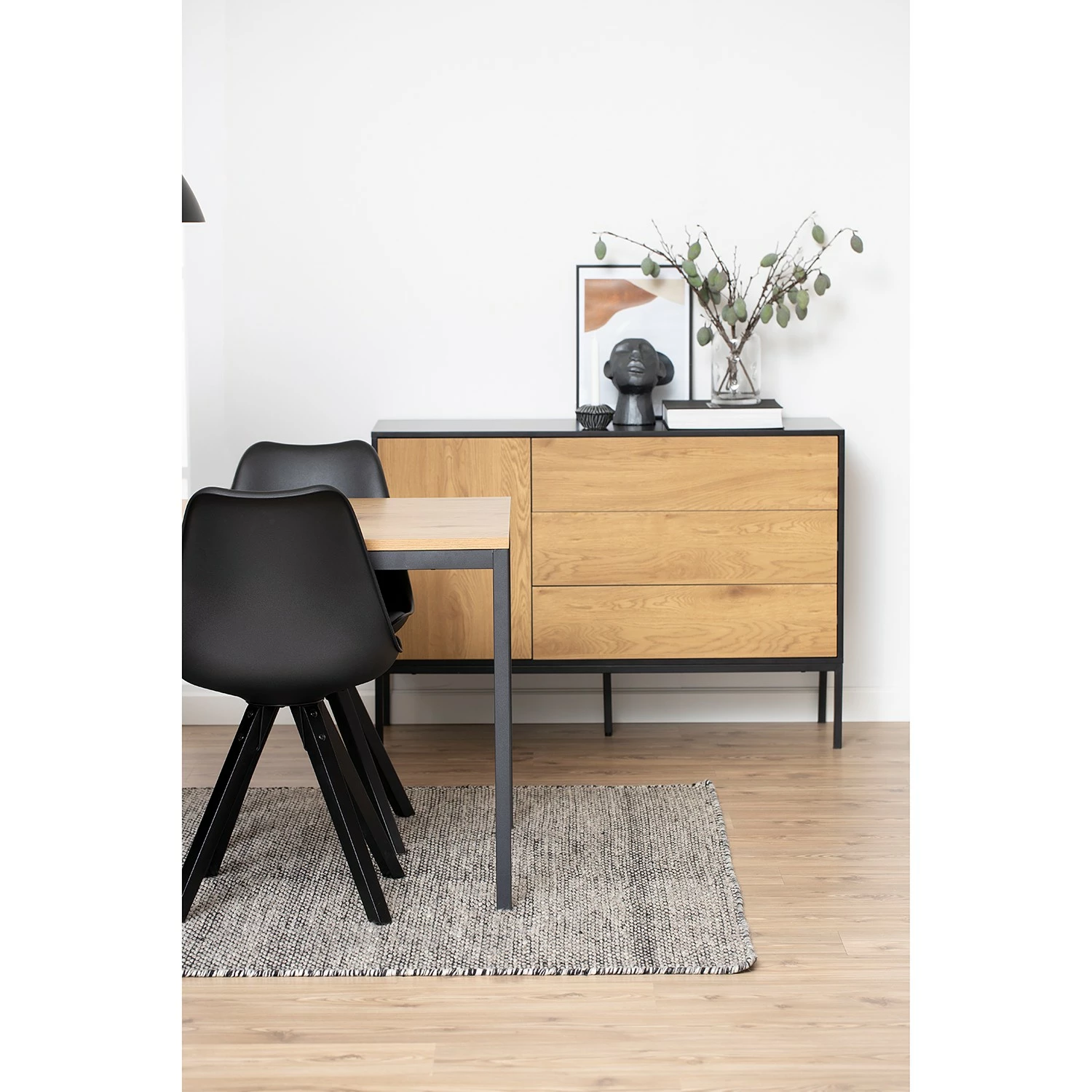 Red Living Sideboard Coogee II - Wildeiche Dekor / Schwarz – Bild 4