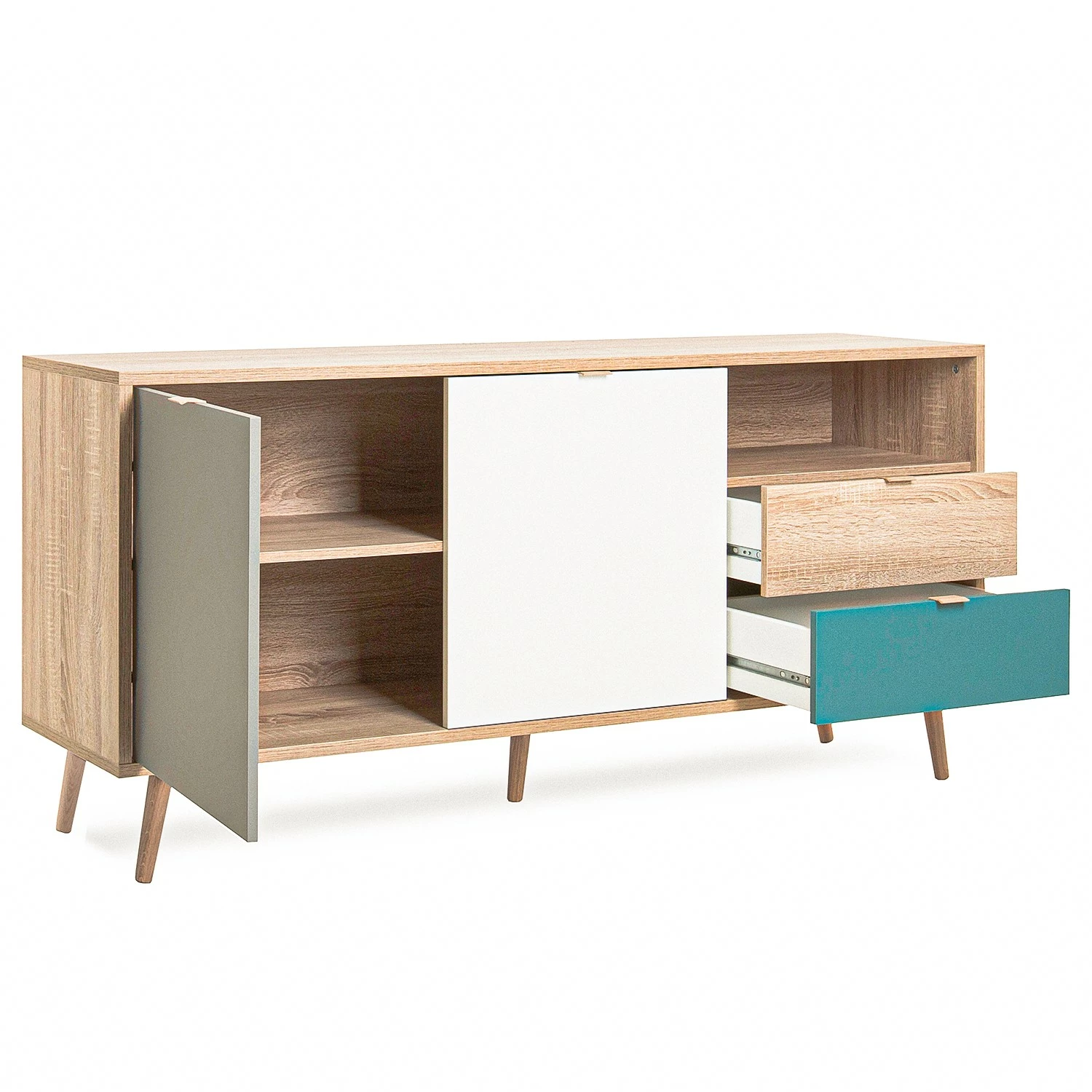 Norrwood Sideboard Bibury I - Mehrfarbig / Eiche Sonoma Dekor – Bild 5