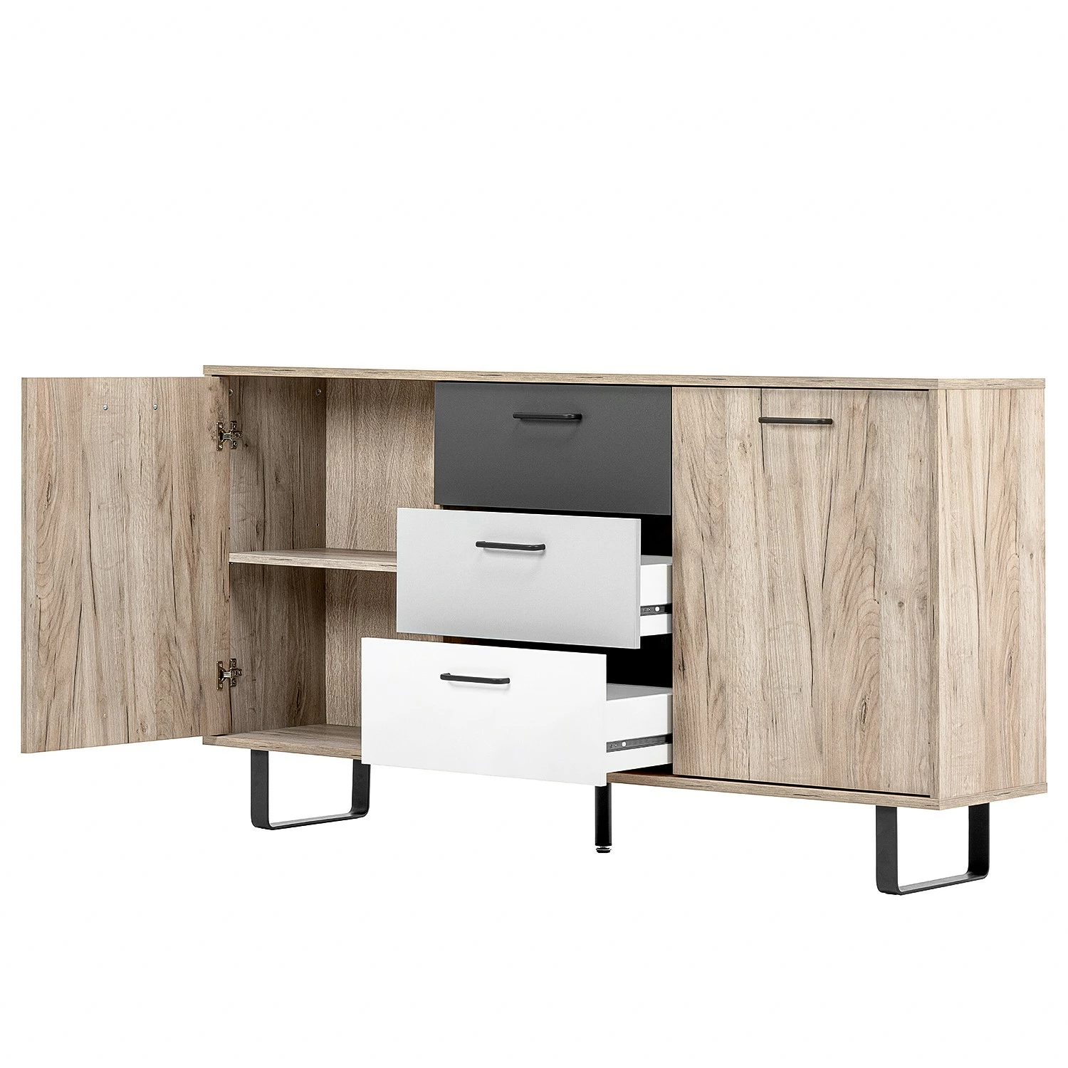 Norrwood Sideboard Brookton - Mehrfarbig / Eiche Dekor – Bild 10