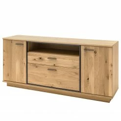 Naturoo Sideboard Doora - Asteiche teilmassiv - Asteiche Bianco / Graphit