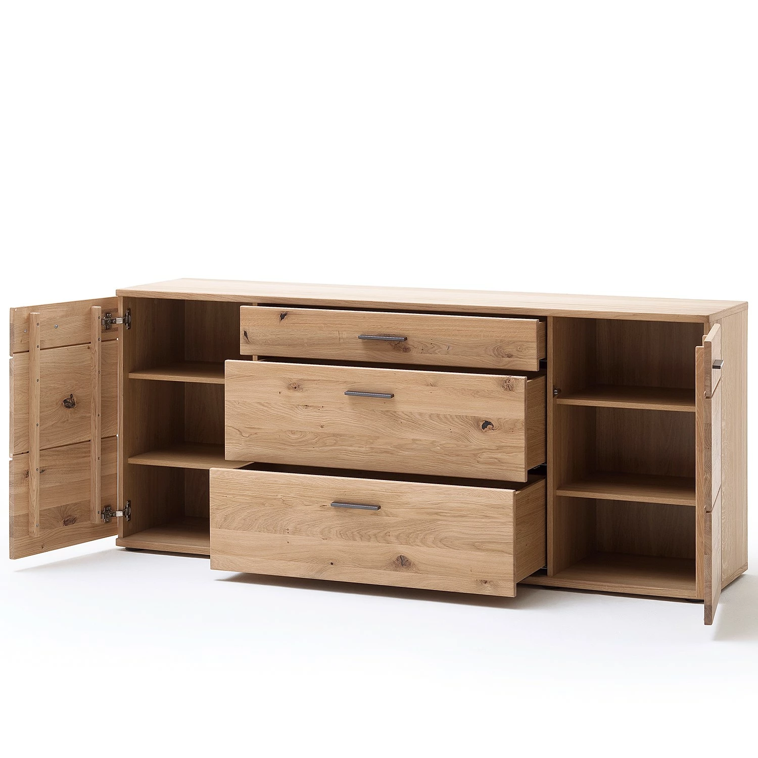 Loftscape Sideboard Salvo - Eiche teilmassiv - Balkeneiche Bianco / Grau – Bild 7