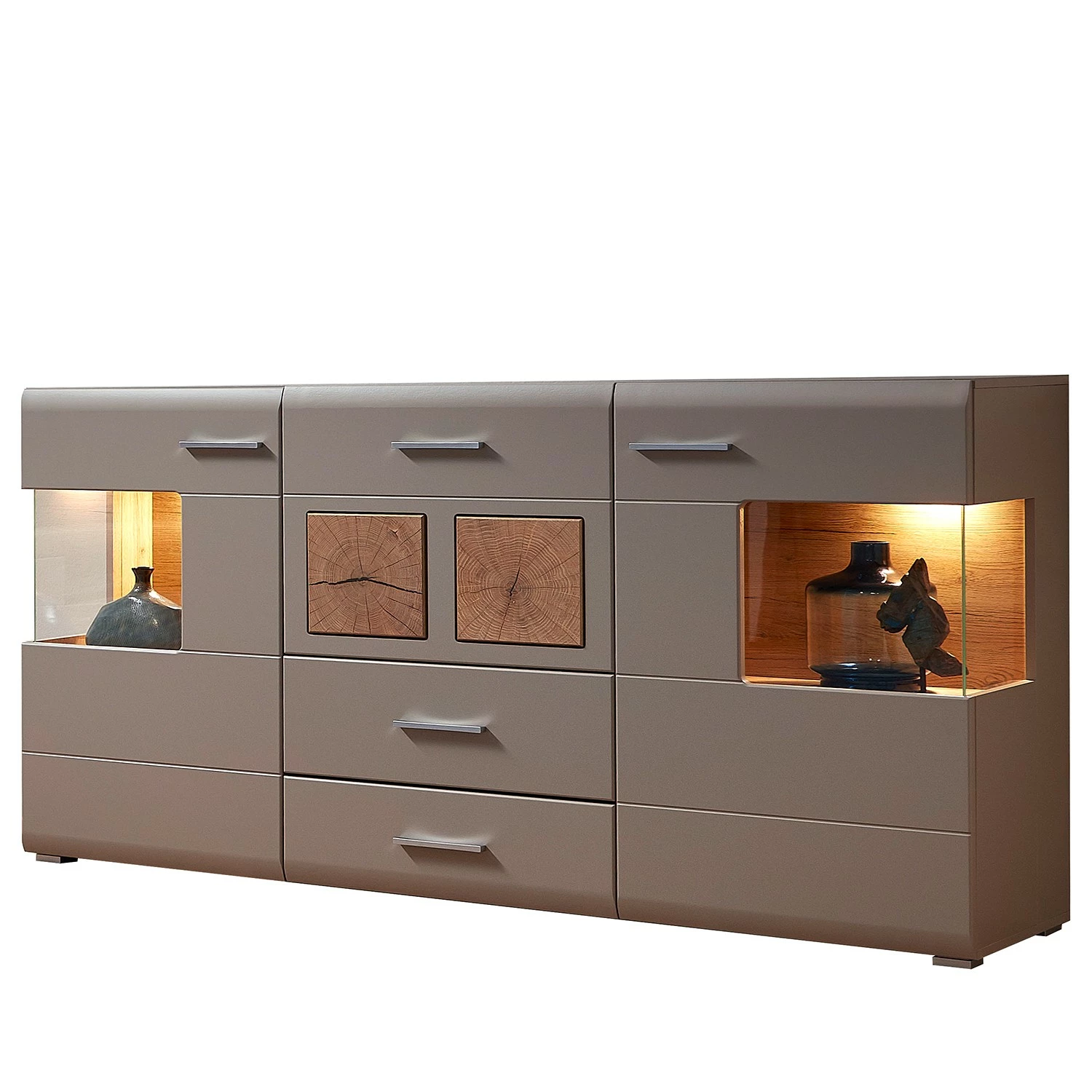 Loftscape Sideboard Aulby - Inkl. Beleuchtung - Taupe