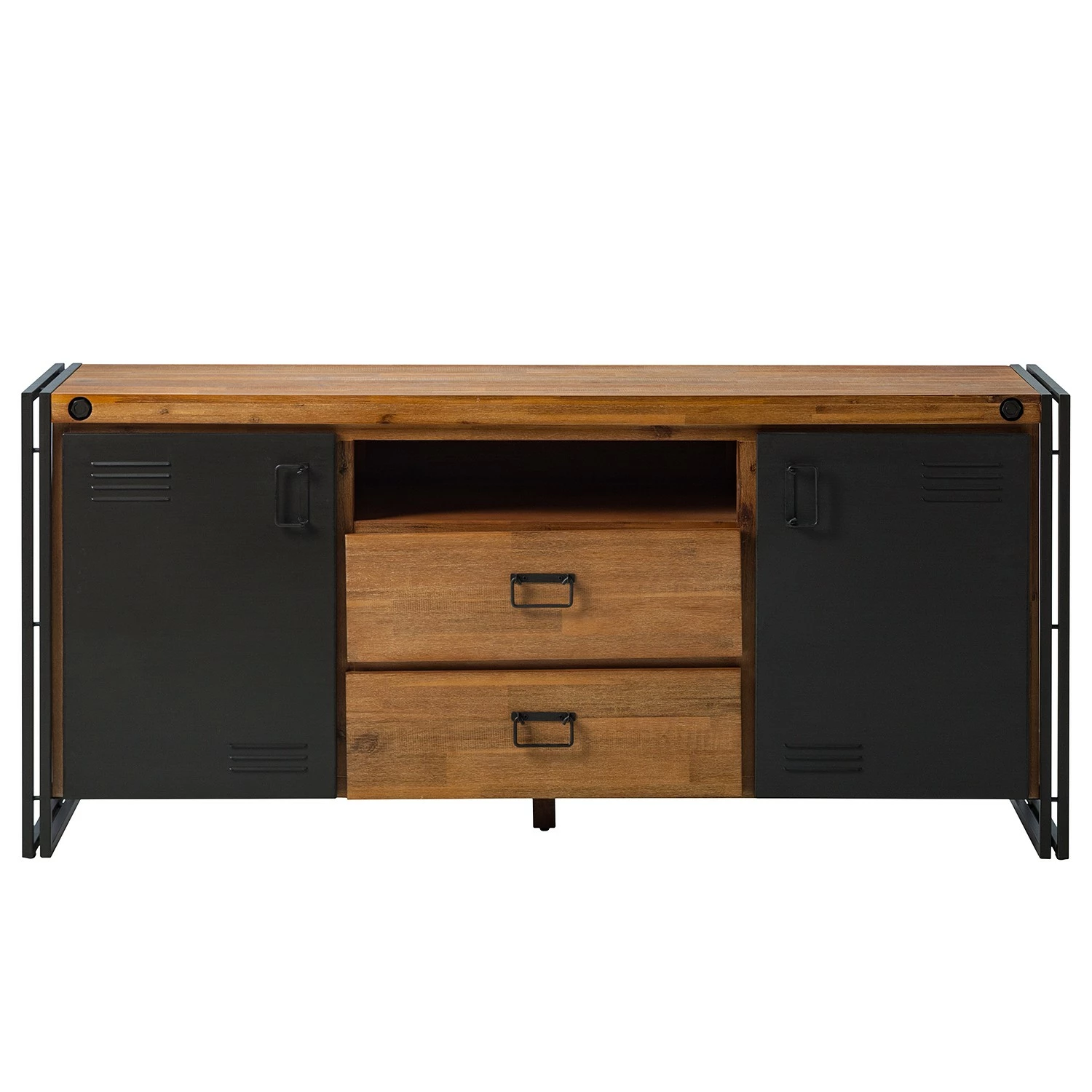 Ars manufacti Sideboard Manchester V - Akazie massiv / Metall - Akazie / Anthrazit – Bild 5