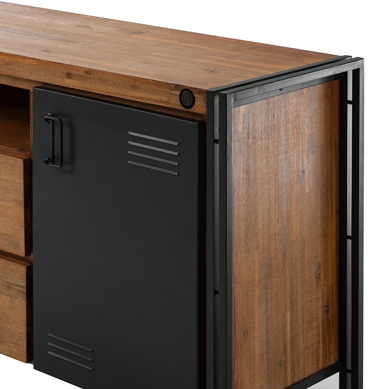 Ars manufacti Sideboard Manchester V - Akazie massiv / Metall - Akazie / Anthrazit – Bild 10