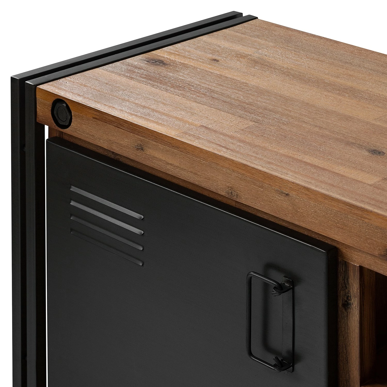 Ars manufacti Sideboard Manchester V - Akazie massiv / Metall - Akazie / Anthrazit – Bild 11