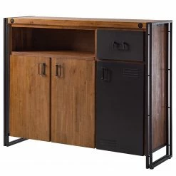 Ars manufacti Sideboard Manchester VII - Akazie massiv / Metall - Akazie / Anthrazit