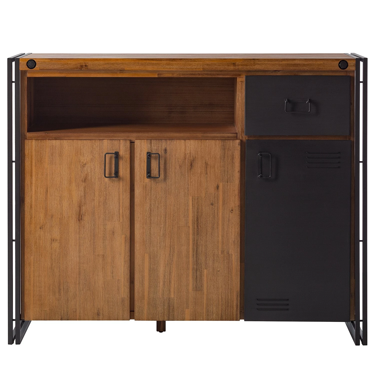 Ars manufacti Sideboard Manchester VII - Akazie massiv / Metall - Akazie / Anthrazit – Bild 4