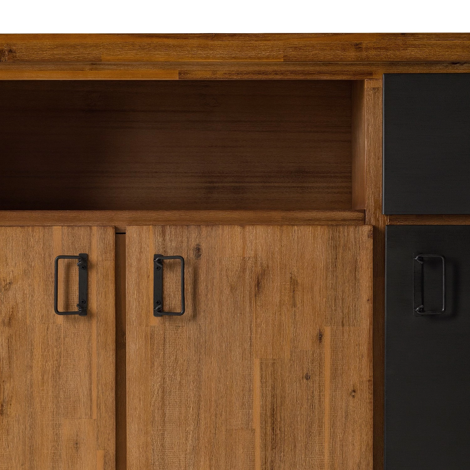 Ars manufacti Sideboard Manchester VII - Akazie massiv / Metall - Akazie / Anthrazit – Bild 9