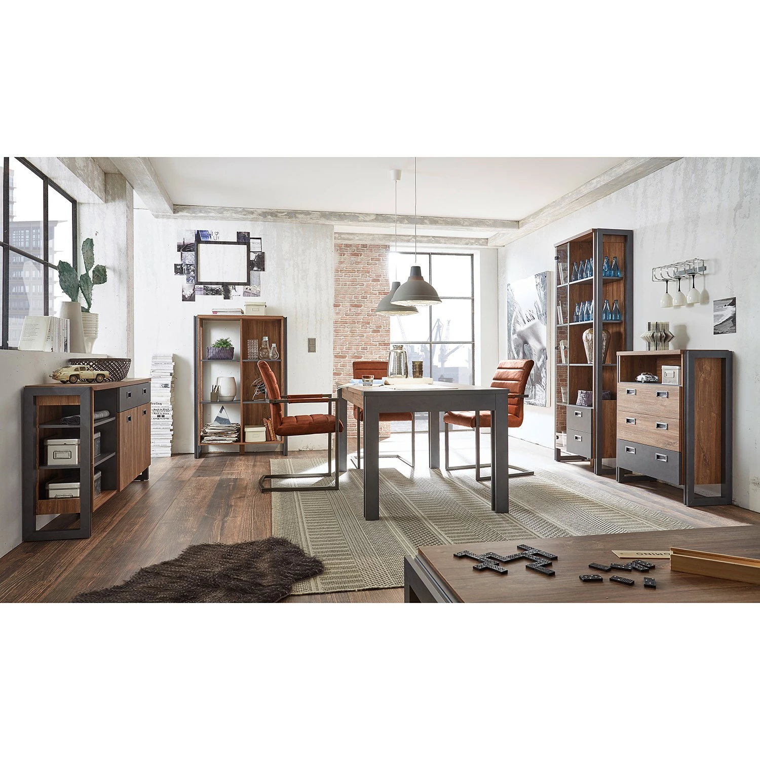 Ars manufacti Sideboard Marton - Eiche Stirling Dekor / Anthrazit – Bild 2