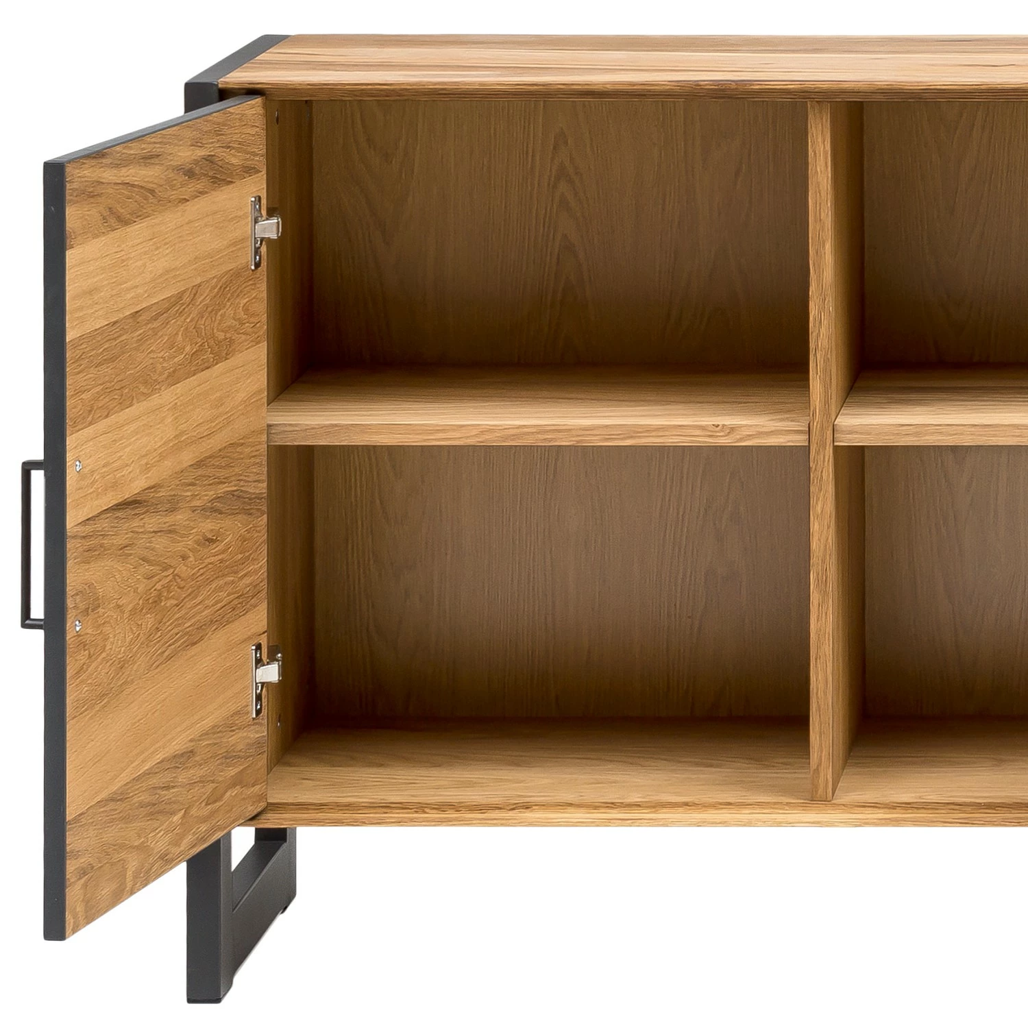 Naturoo Sideboard Ironwood II - Echtholzfurnier / Metall - Alteiche / Grau – Bild 4