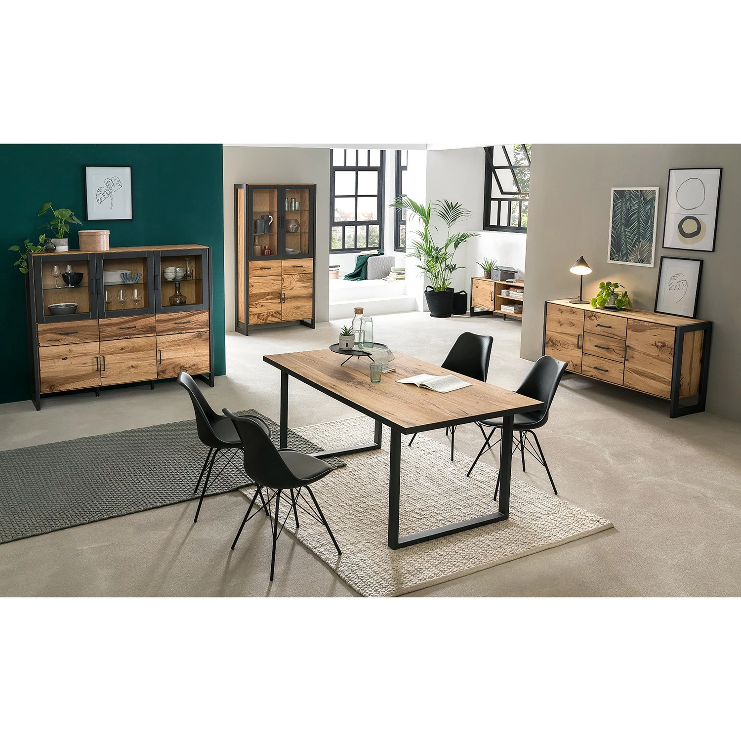 Naturoo Sideboard Ironwood I - Echtholzfurnier / Metall - Alteiche / Grau – Bild 2