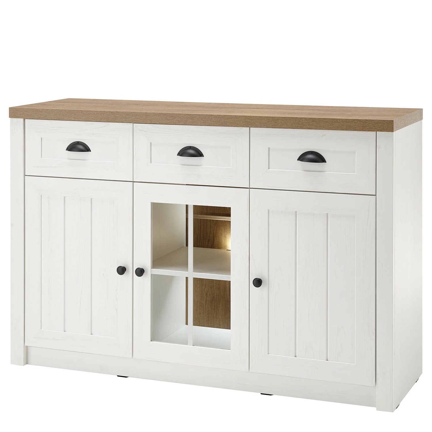 Norrwood Sideboard Proville I - Eiche Weiß Dekor / Eiche Dekor