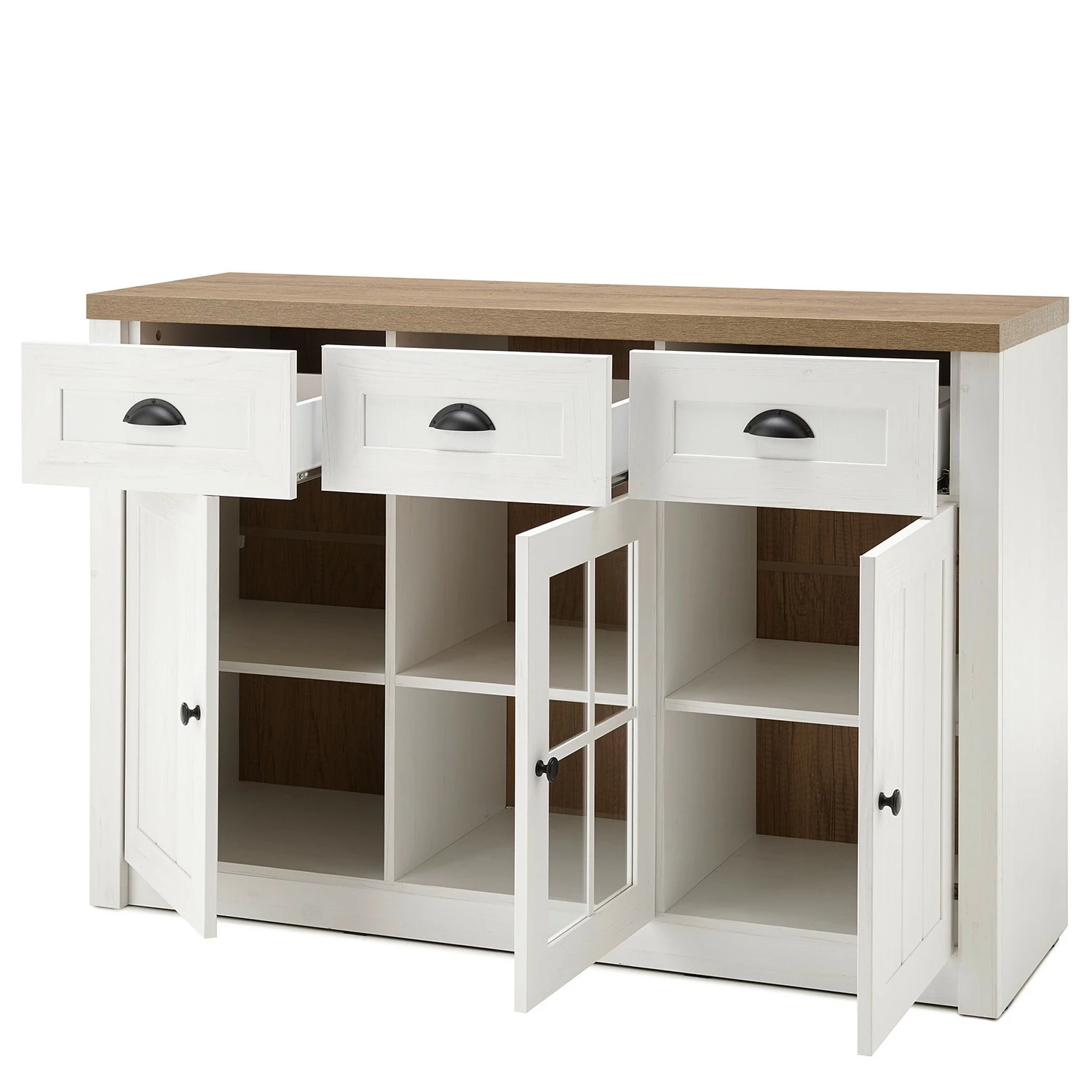 Norrwood Sideboard Proville I - Eiche Weiß Dekor / Eiche Dekor – Bild 5