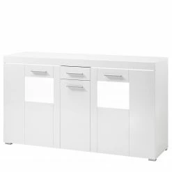 Loftscape Sideboard Cely - Hochglanz Weiß / Matt Weiß