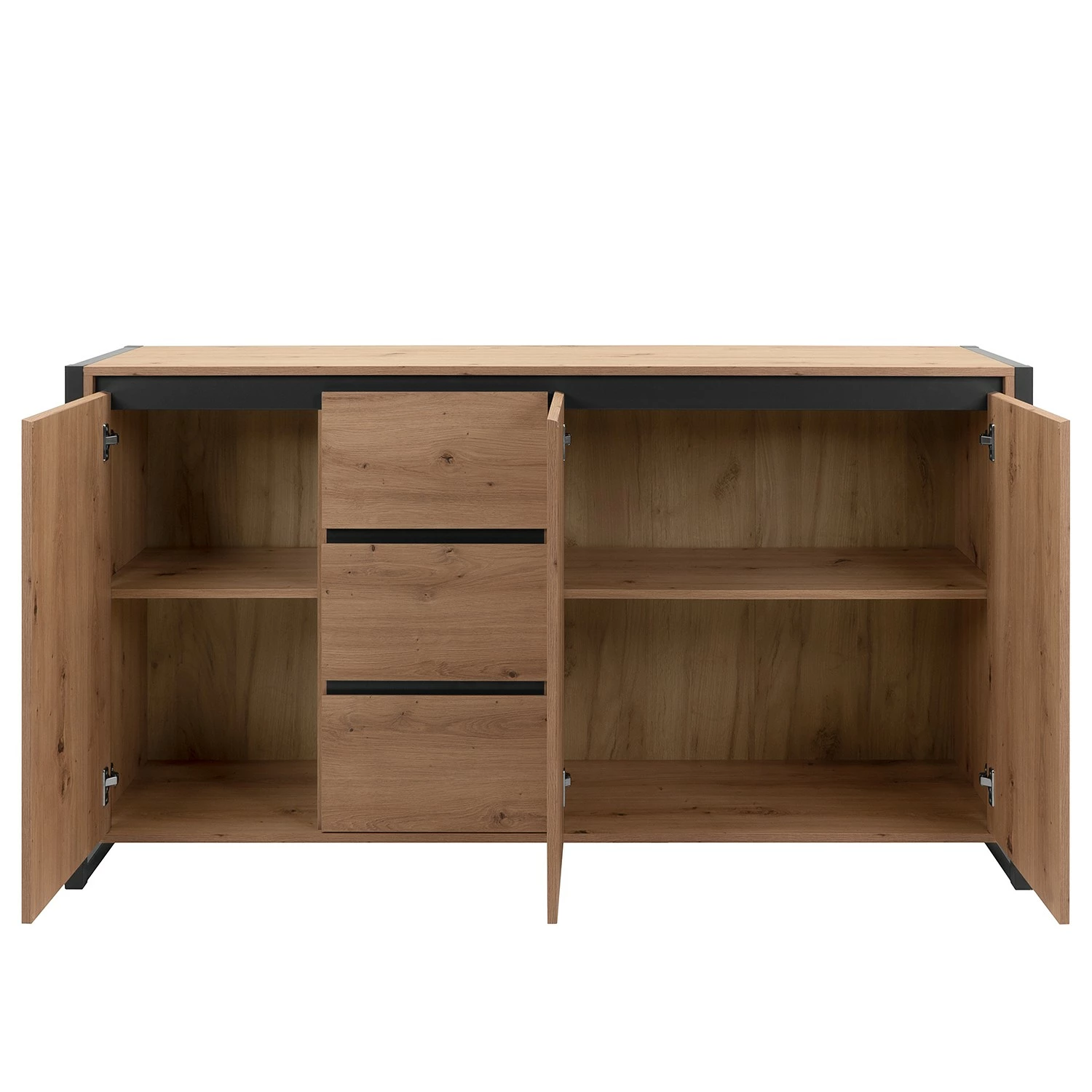 Red Living Sideboard Denville - Eiche Artisan Dekor / Anthrazit – Bild 12