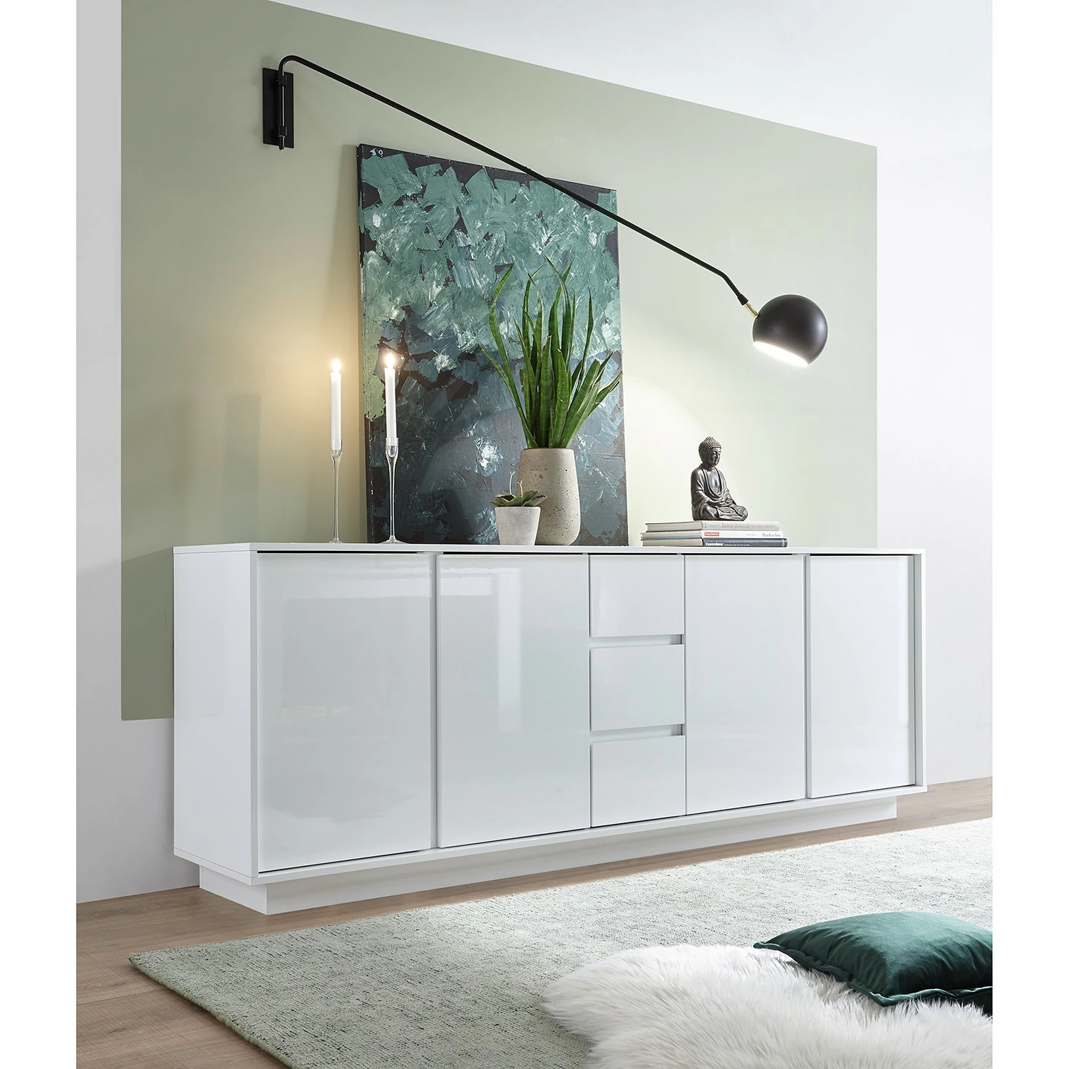 LC Spa Sideboard Ice II - Hochglanz Weiß – Bild 2