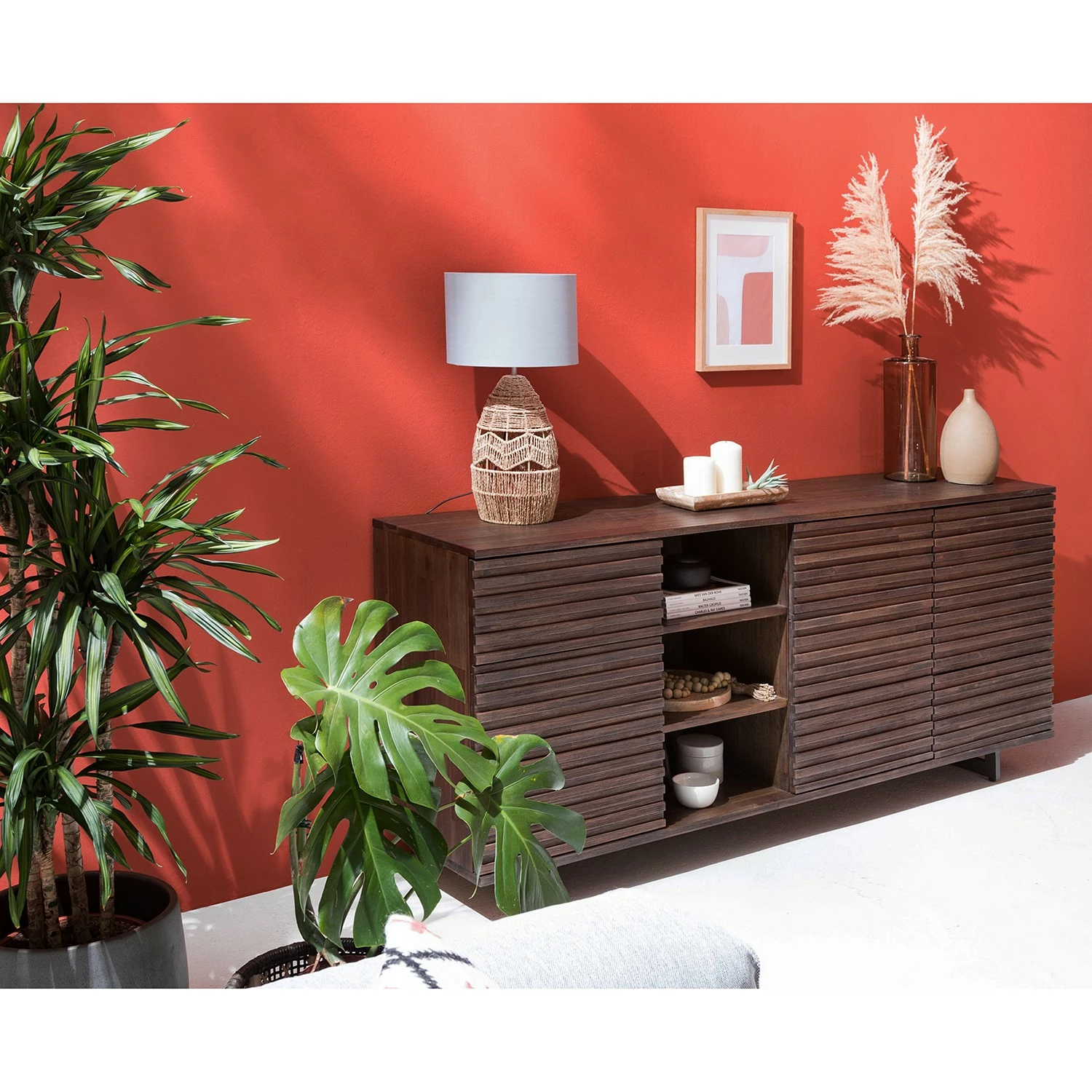 Studio Copenhagen Sideboard Kirley III - Akazie massiv - Akazie Dunkel – Bild 10