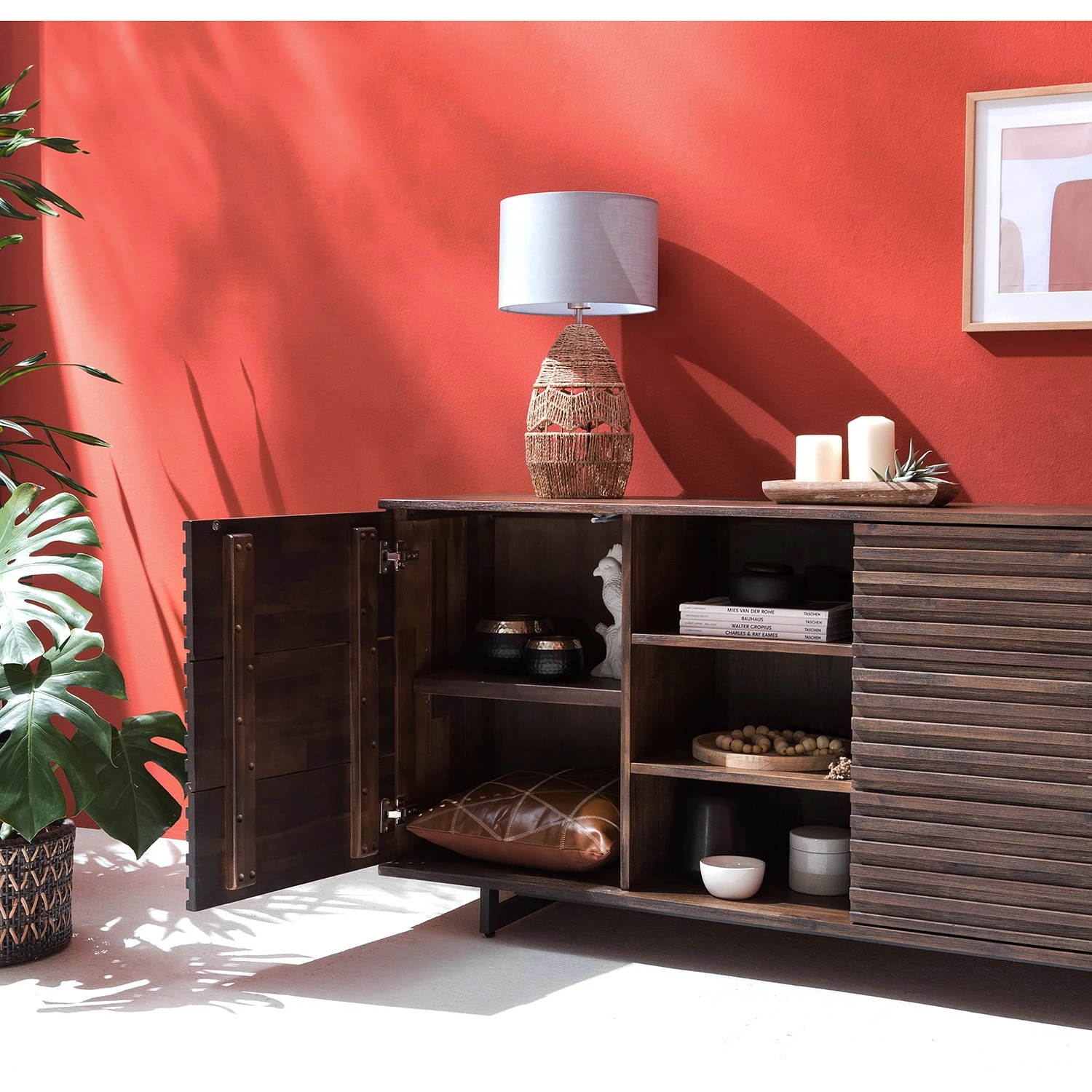 Studio Copenhagen Sideboard Kirley III - Akazie massiv - Akazie Dunkel – Bild 11