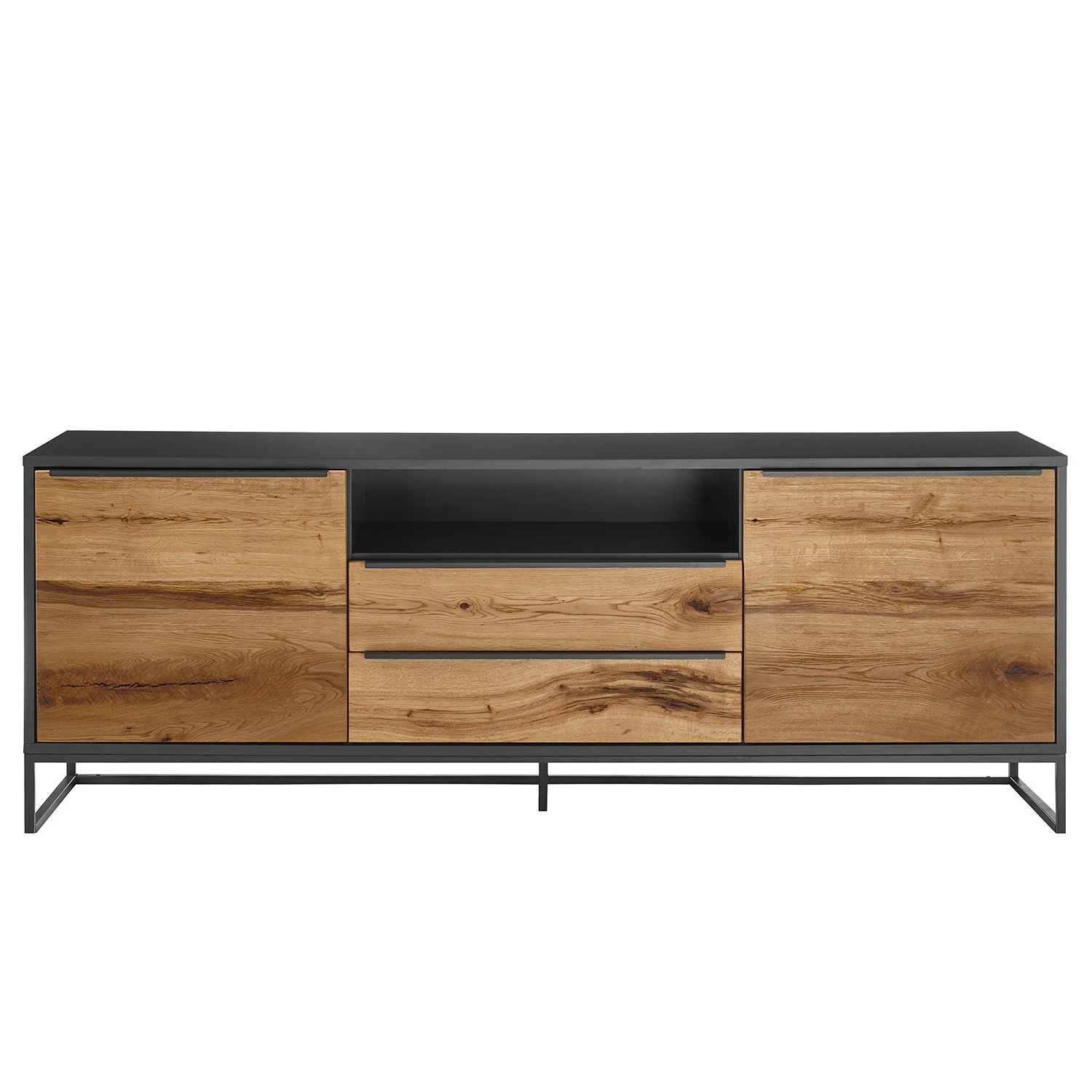 Red Living Sideboard Barview II - Echtholzfurnier - Eiche / Anthrazit – Bild 7