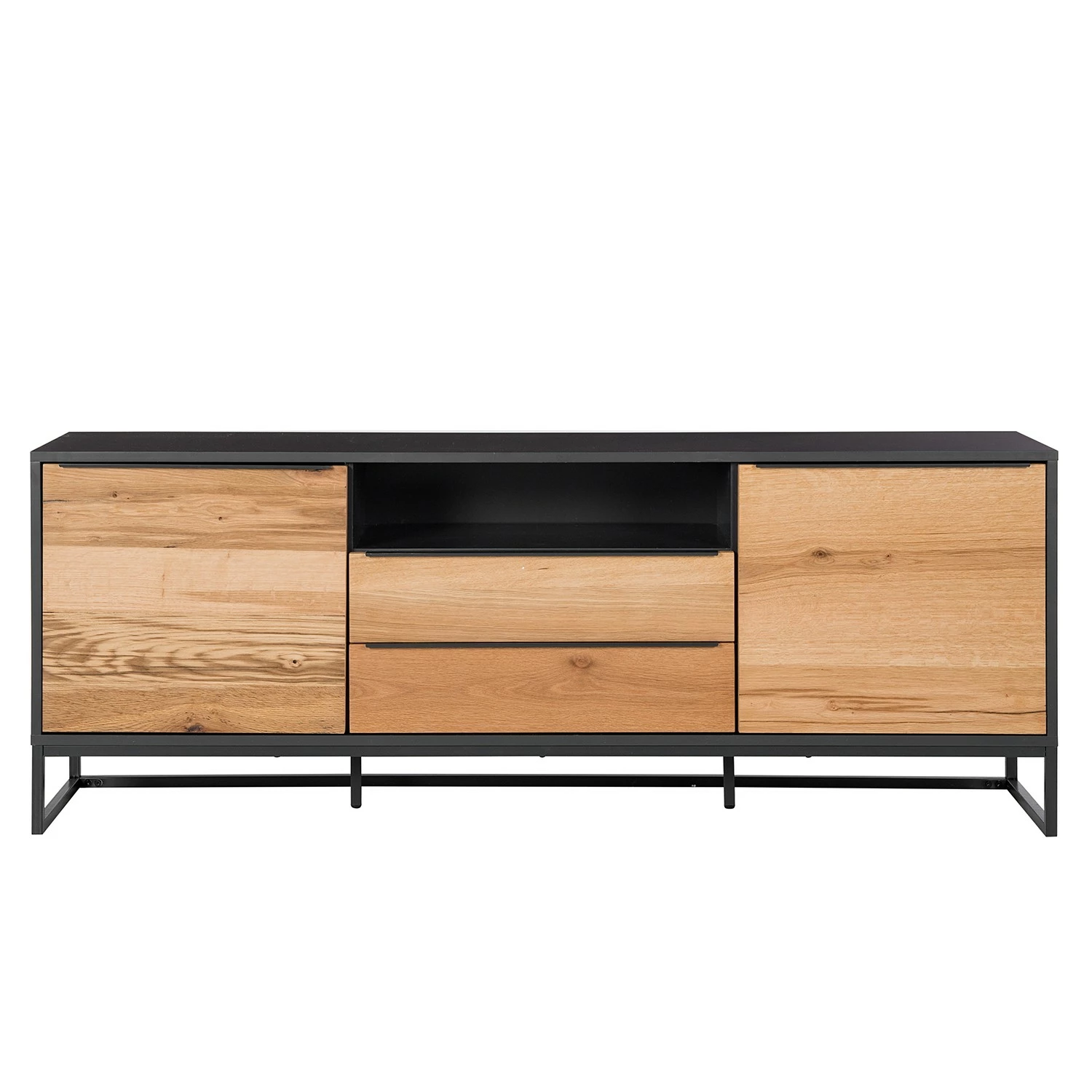 Red Living Sideboard Barview II - Echtholzfurnier - Eiche / Anthrazit – Bild 9