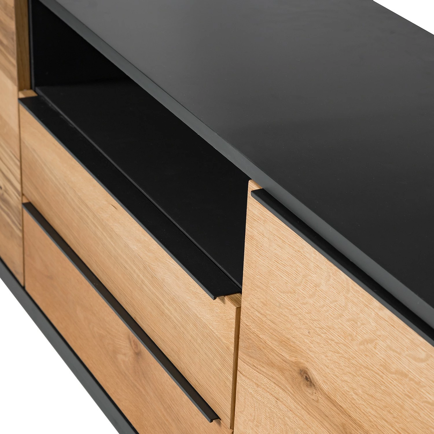 Red Living Sideboard Barview II - Echtholzfurnier - Eiche / Anthrazit – Bild 15