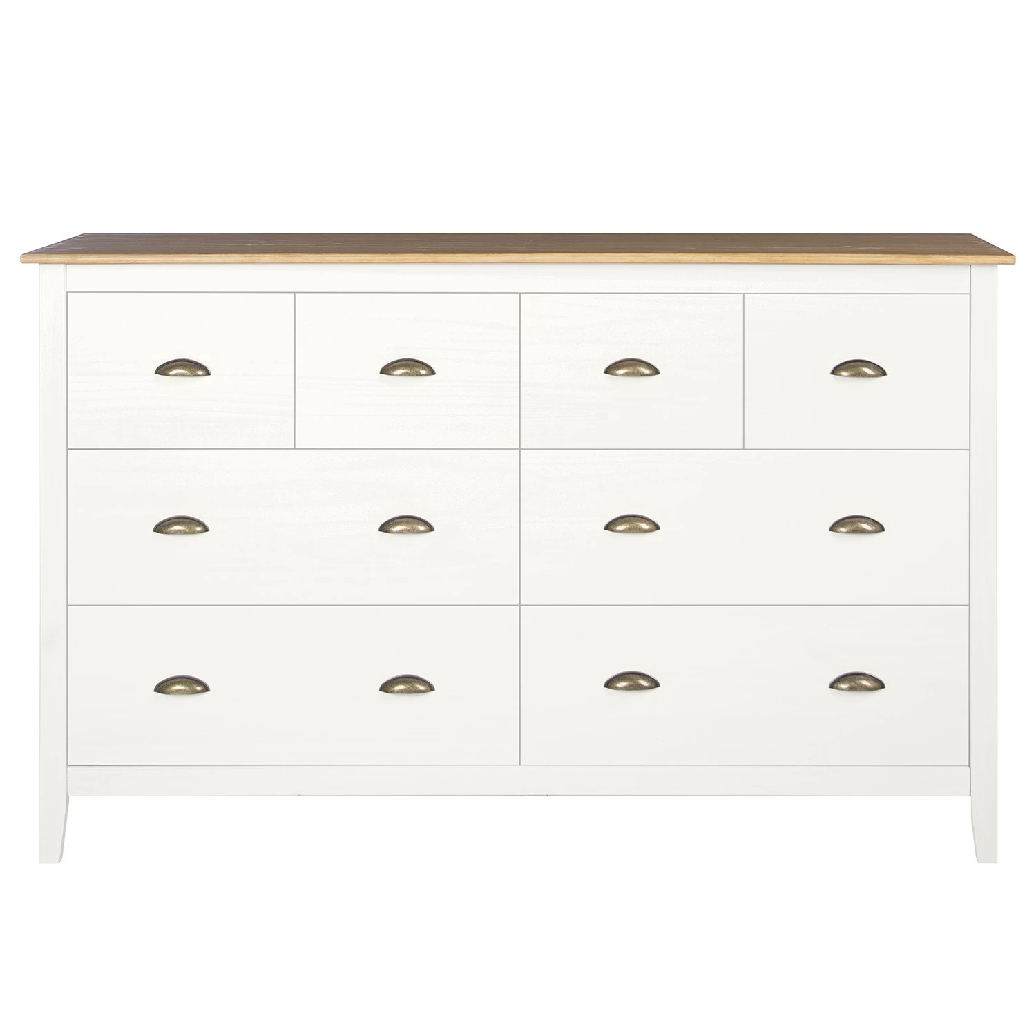 Maison Belfort Sideboard Rivery II - Kiefer massiv - Weiß – Bild 2