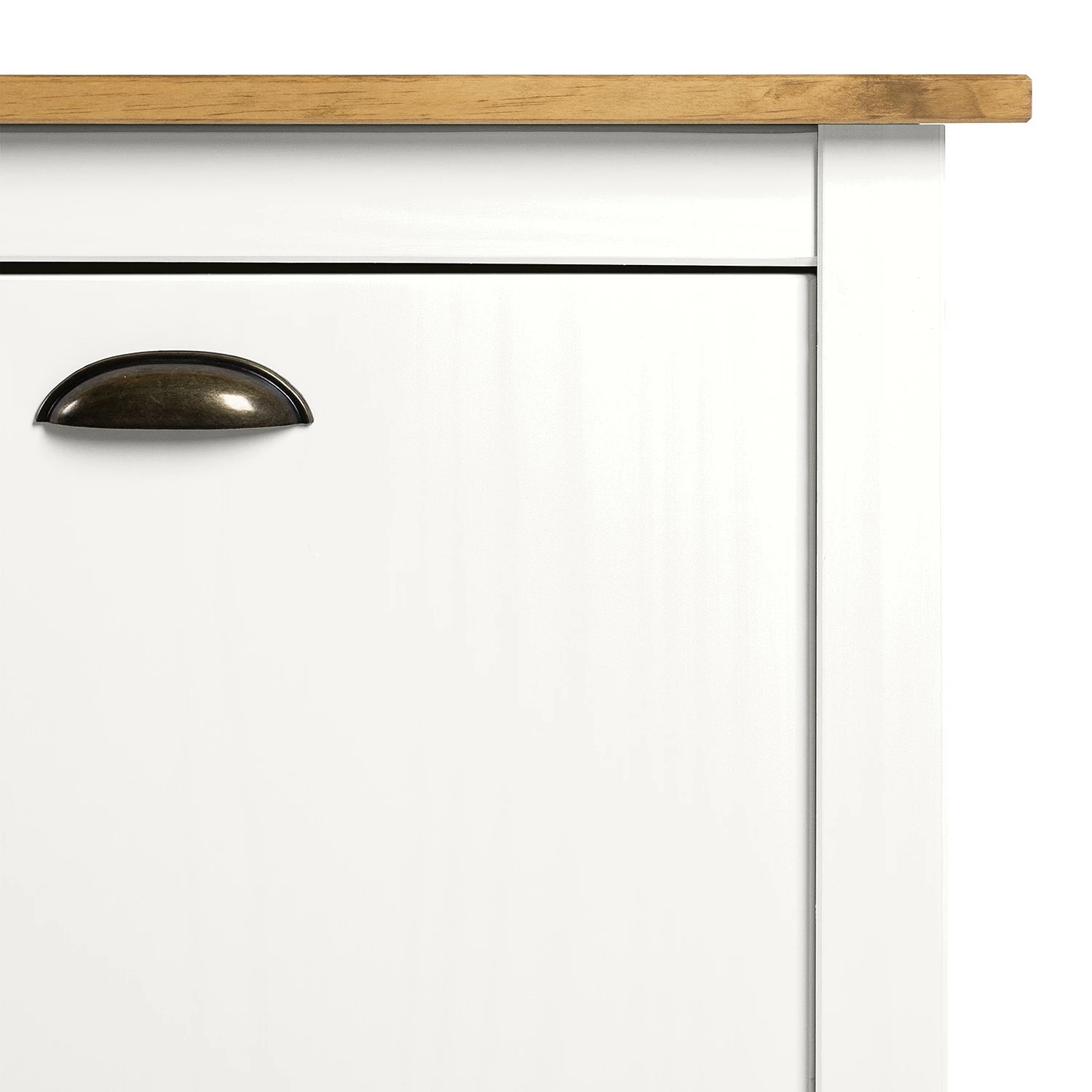 Maison Belfort Sideboard Rivery II - Kiefer massiv - Weiß – Bild 6