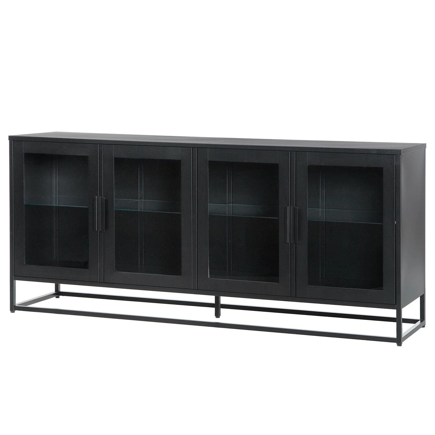 Ars manufacti Sideboard Kayys - Glas / Metall - Schwarz
