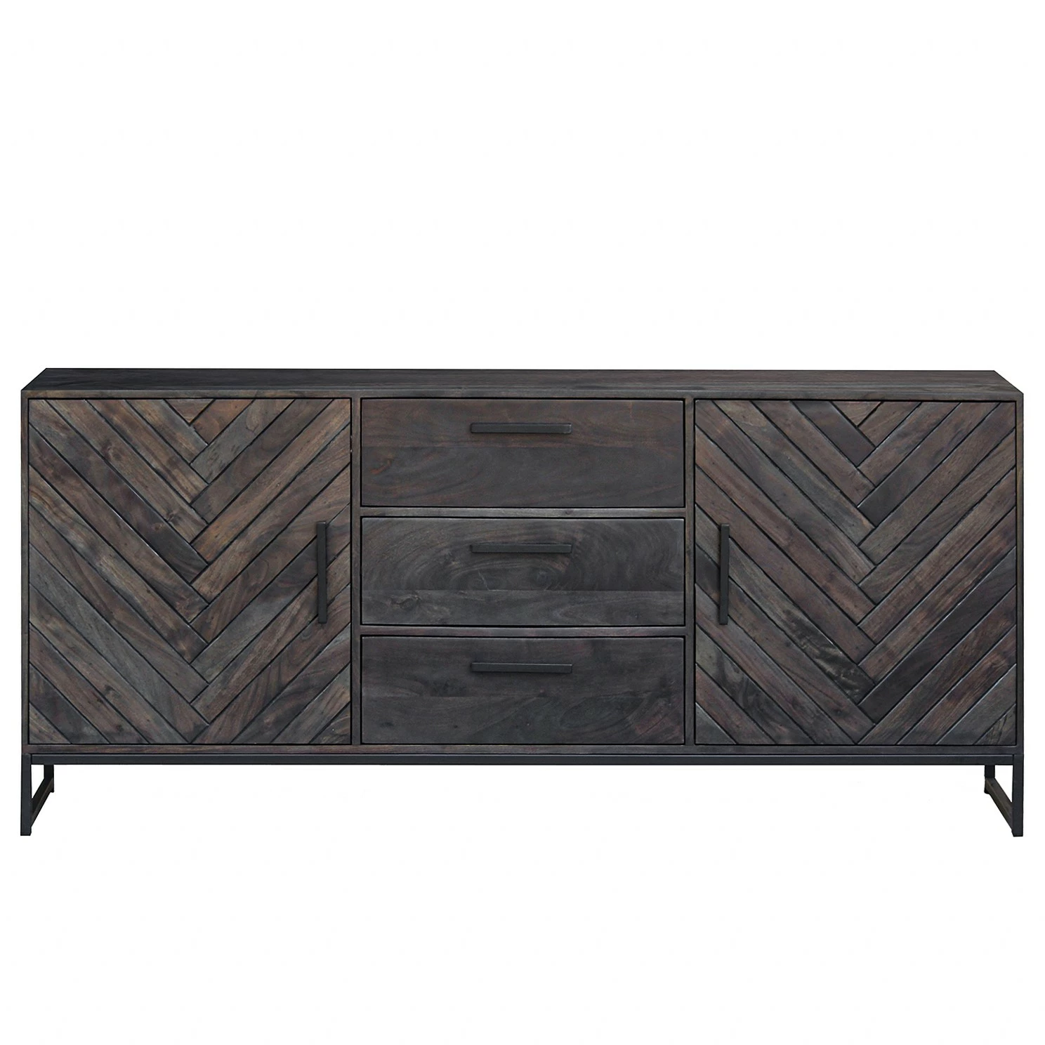 Jack & Alice Sideboard Loga - Akazie massiv / Eisen - Akazie Grau – Bild 2