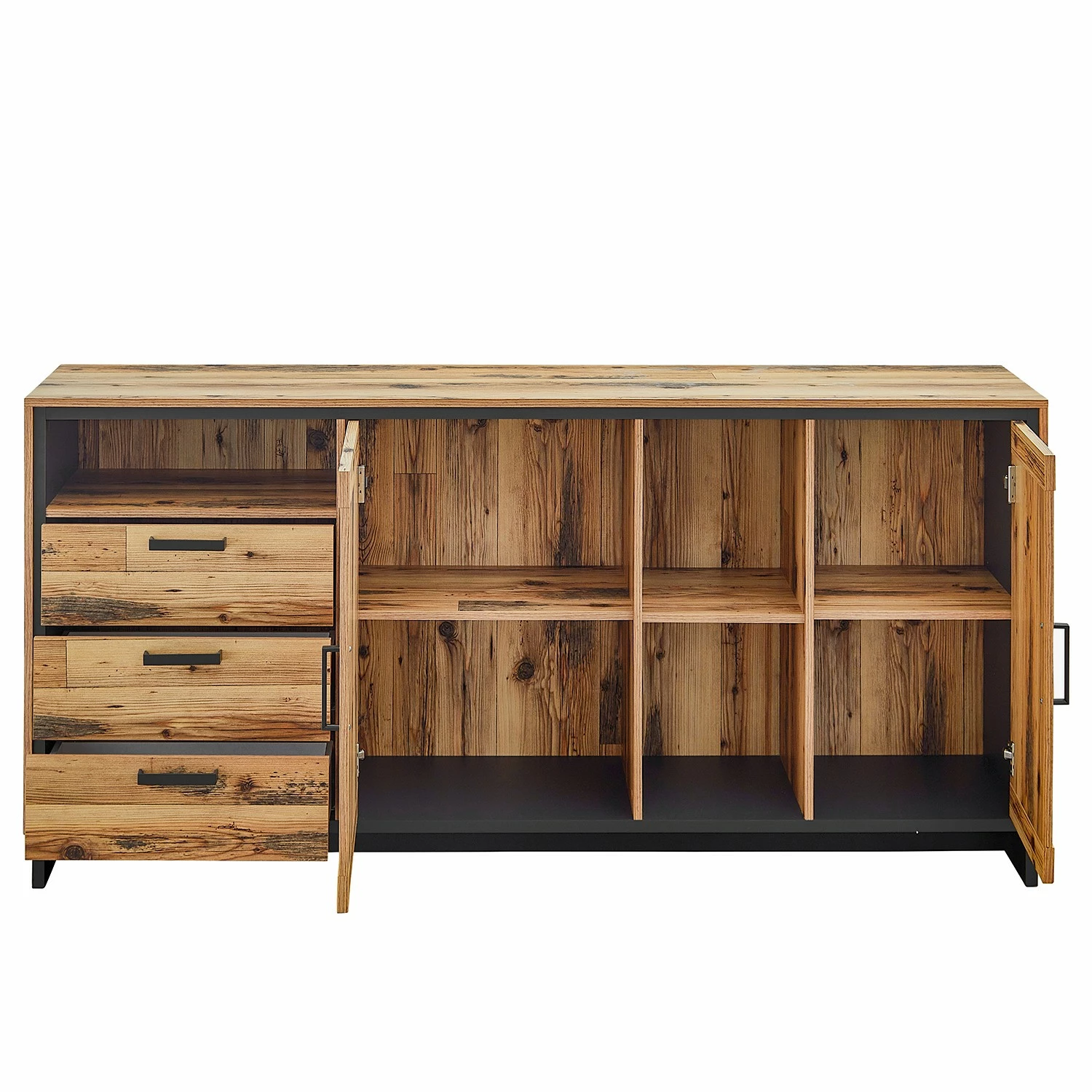 Ridgevalley Sideboard Priay - Lärche Dekor / Graphit – Bild 6