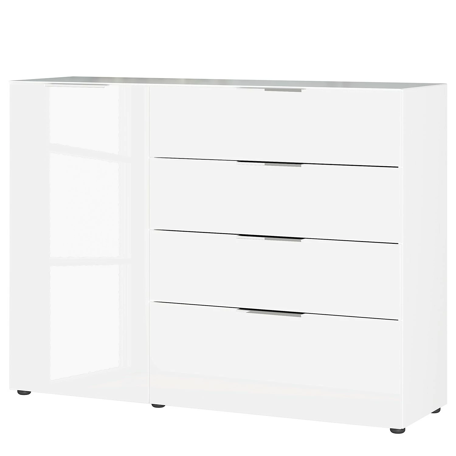 Germania Sideboard Oakland I - Glas - Weiß