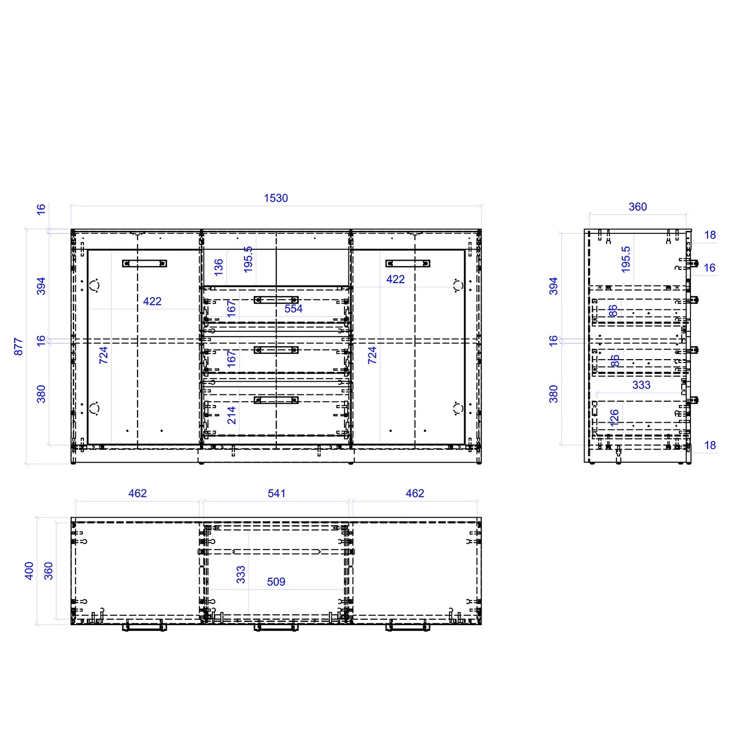 Red Living Sideboard Buzan - Altholz Dekor / Anthrazit – Bild 7