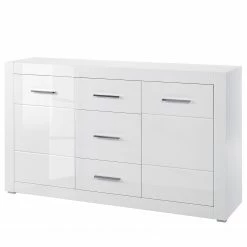 Loftscape Sideboard Bricktown II - Hochglanz Weiß / Matt Weiß