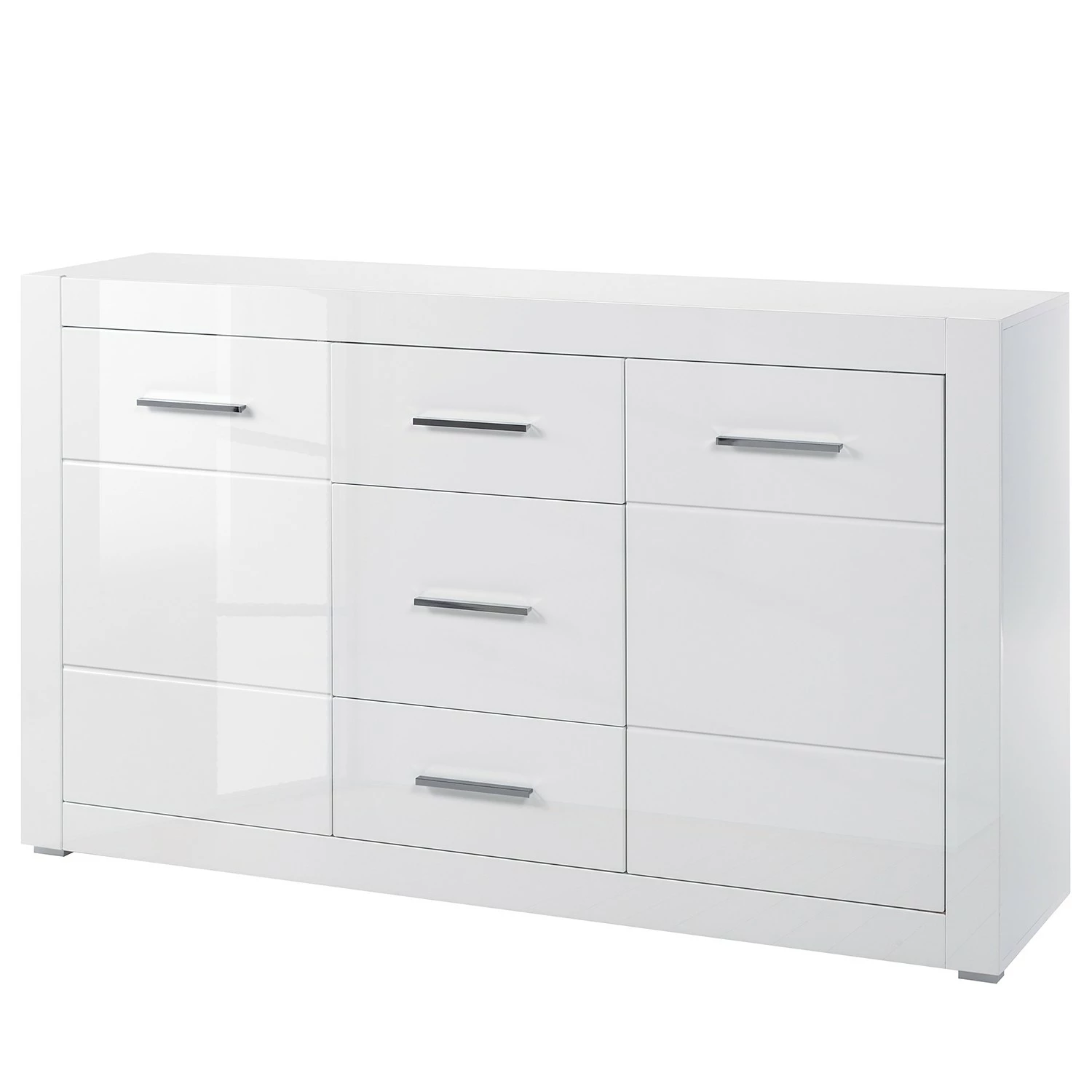 Loftscape Sideboard Bricktown II - Hochglanz Weiß / Matt Weiß