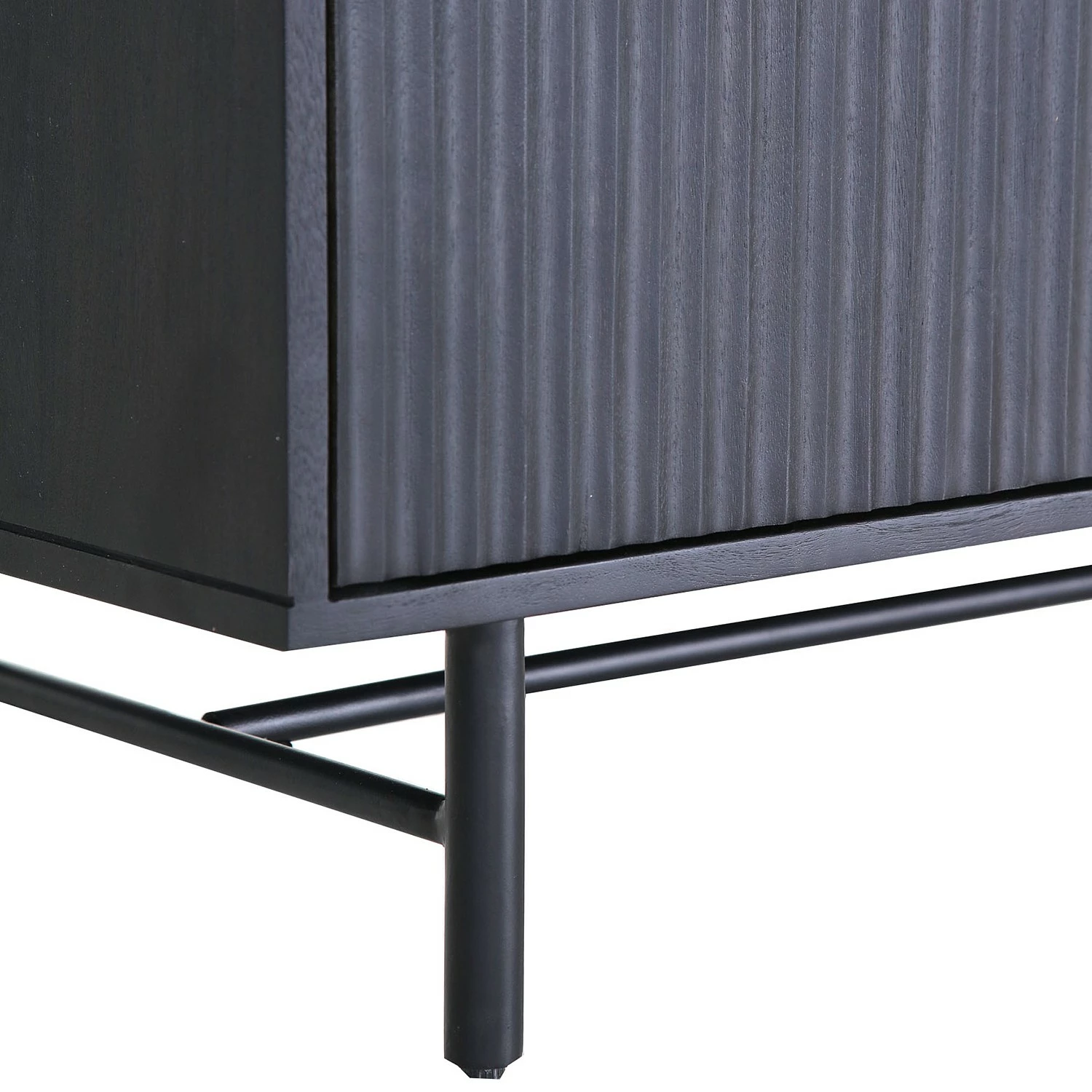 Red Living Sideboard Soyons - Akazie massiv / Metall - Schwarz / Gold – Bild 5