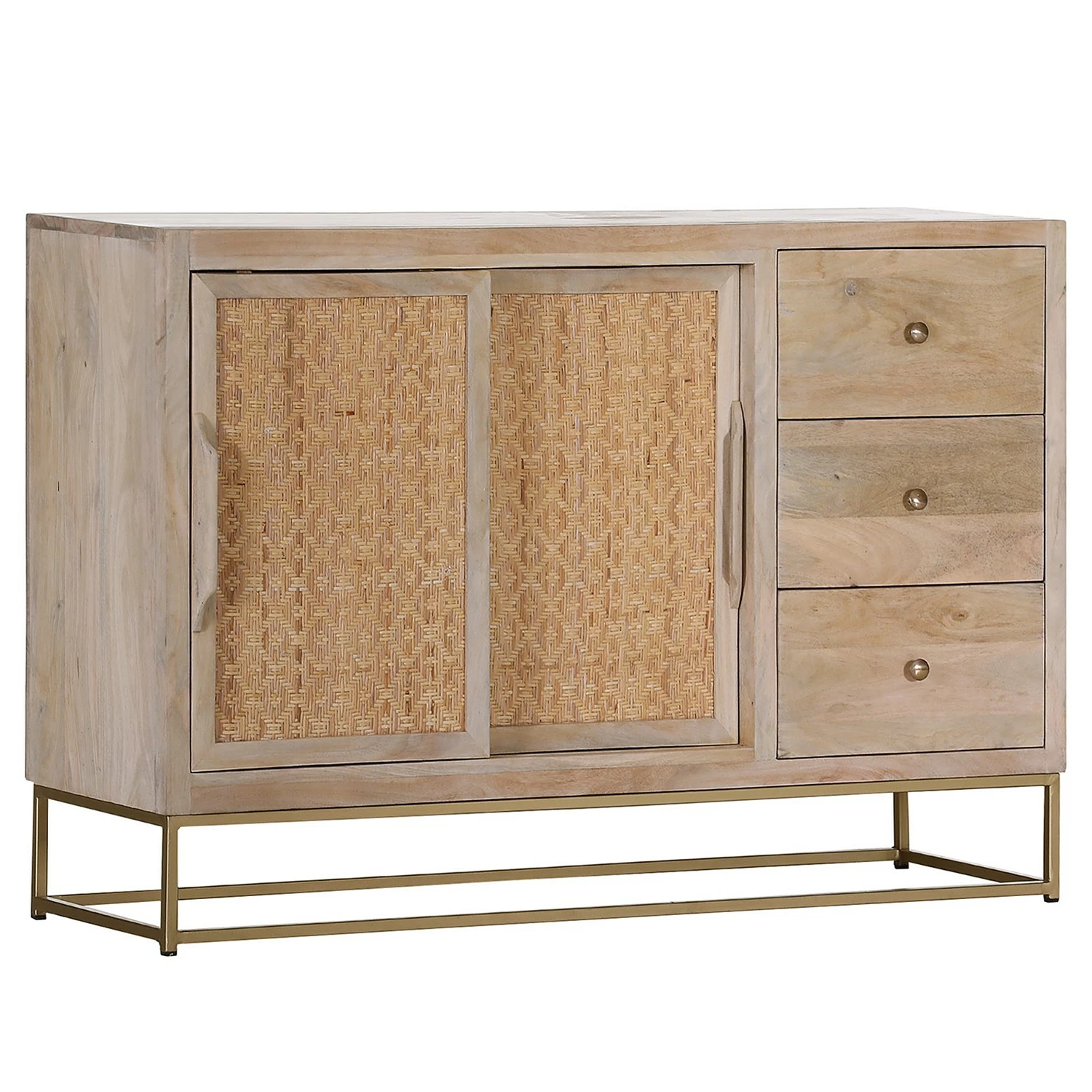 Naturoo Sideboard Rumilly - Rattangeflecht / Mango massiv