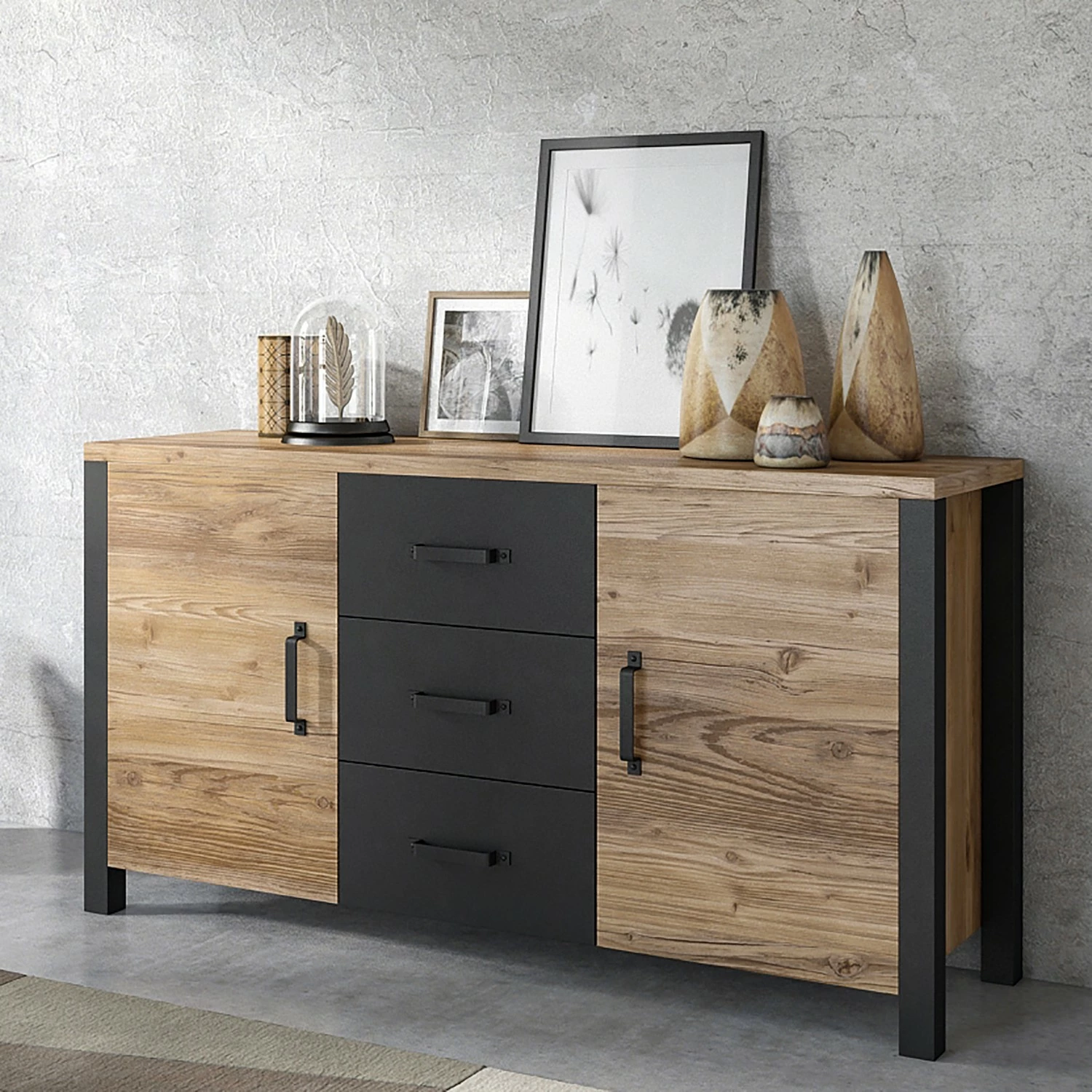 Red Living Sideboard Velleron I - Fichte Dekor – Bild 2