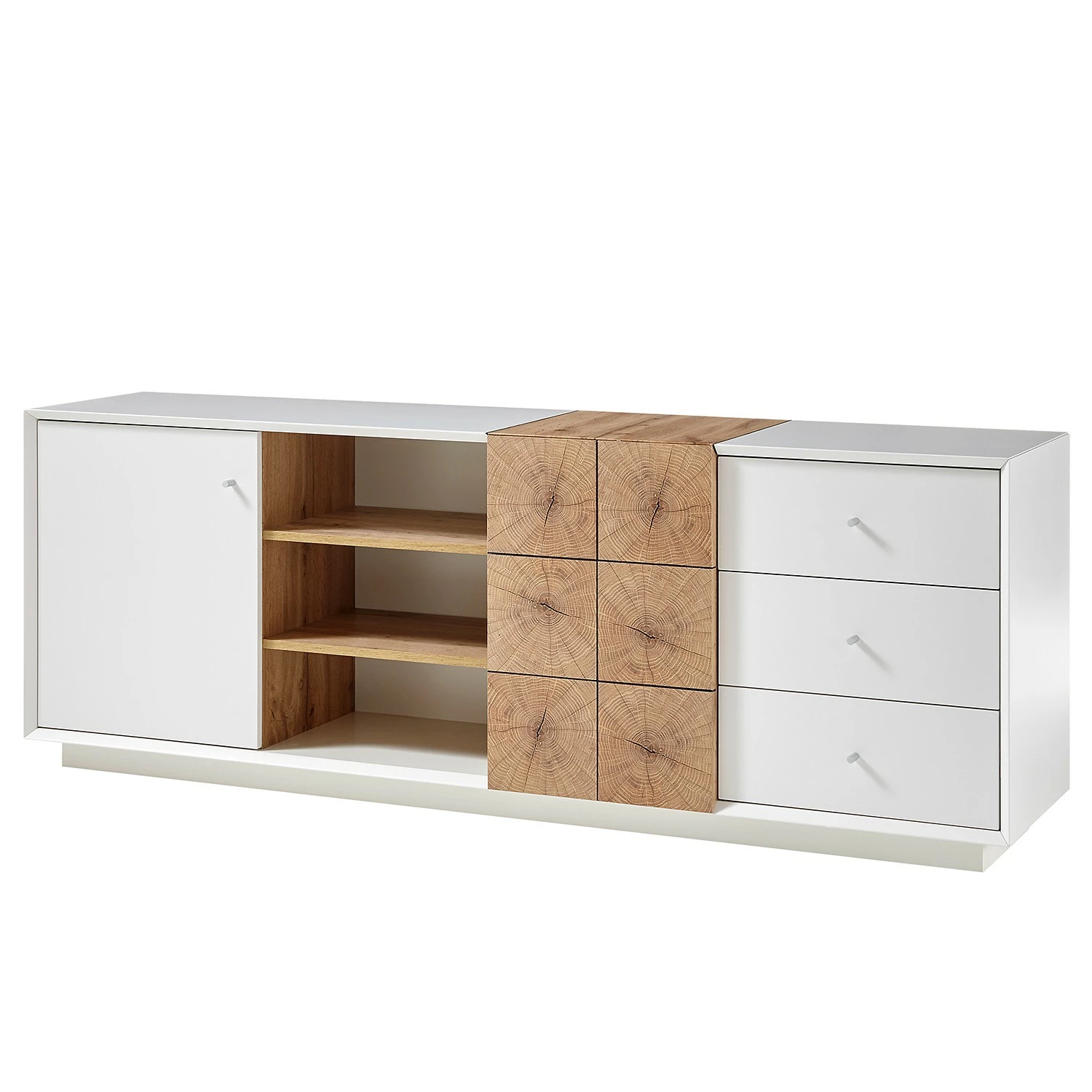 Loftscape Sideboard Crecora I - Weiß / Eiche Dekor