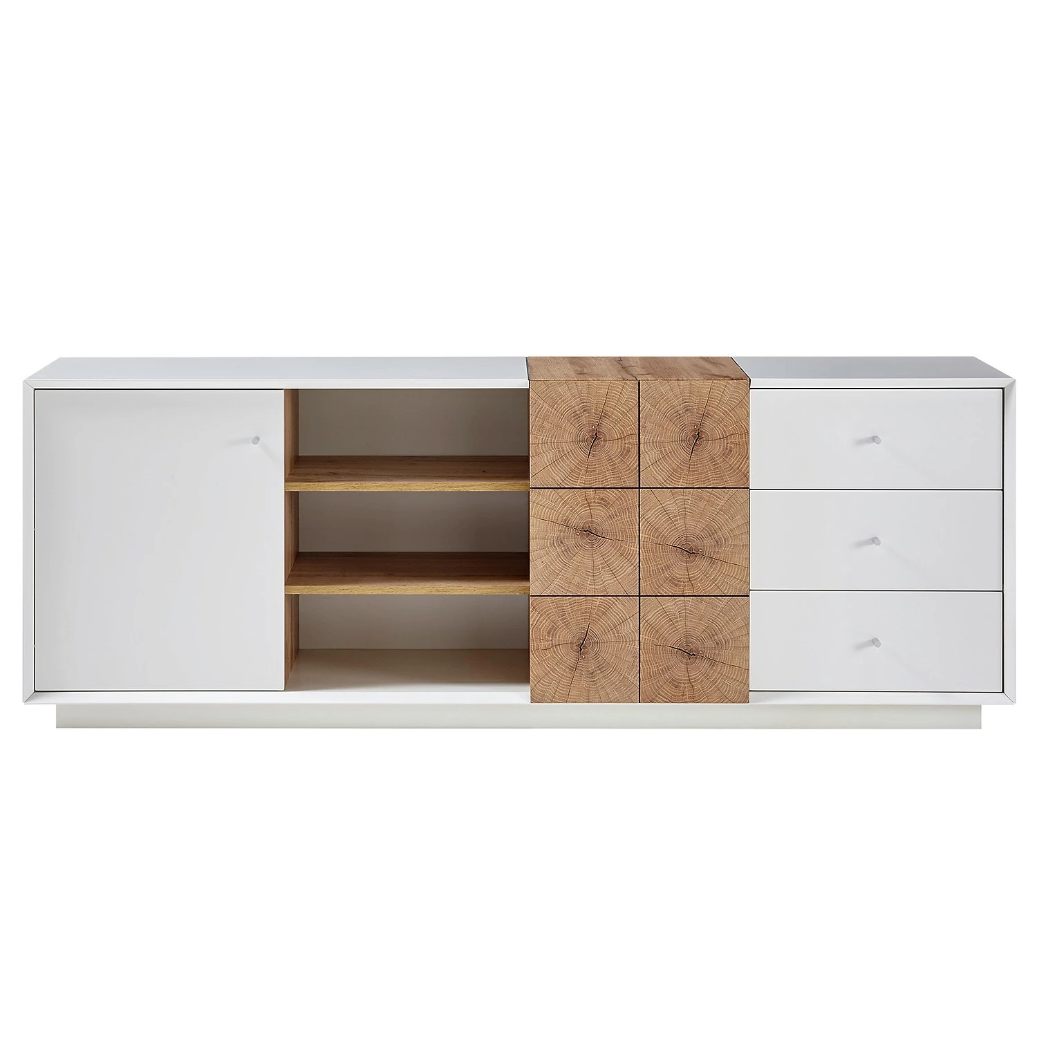 Loftscape Sideboard Crecora I - Weiß / Eiche Dekor – Bild 3