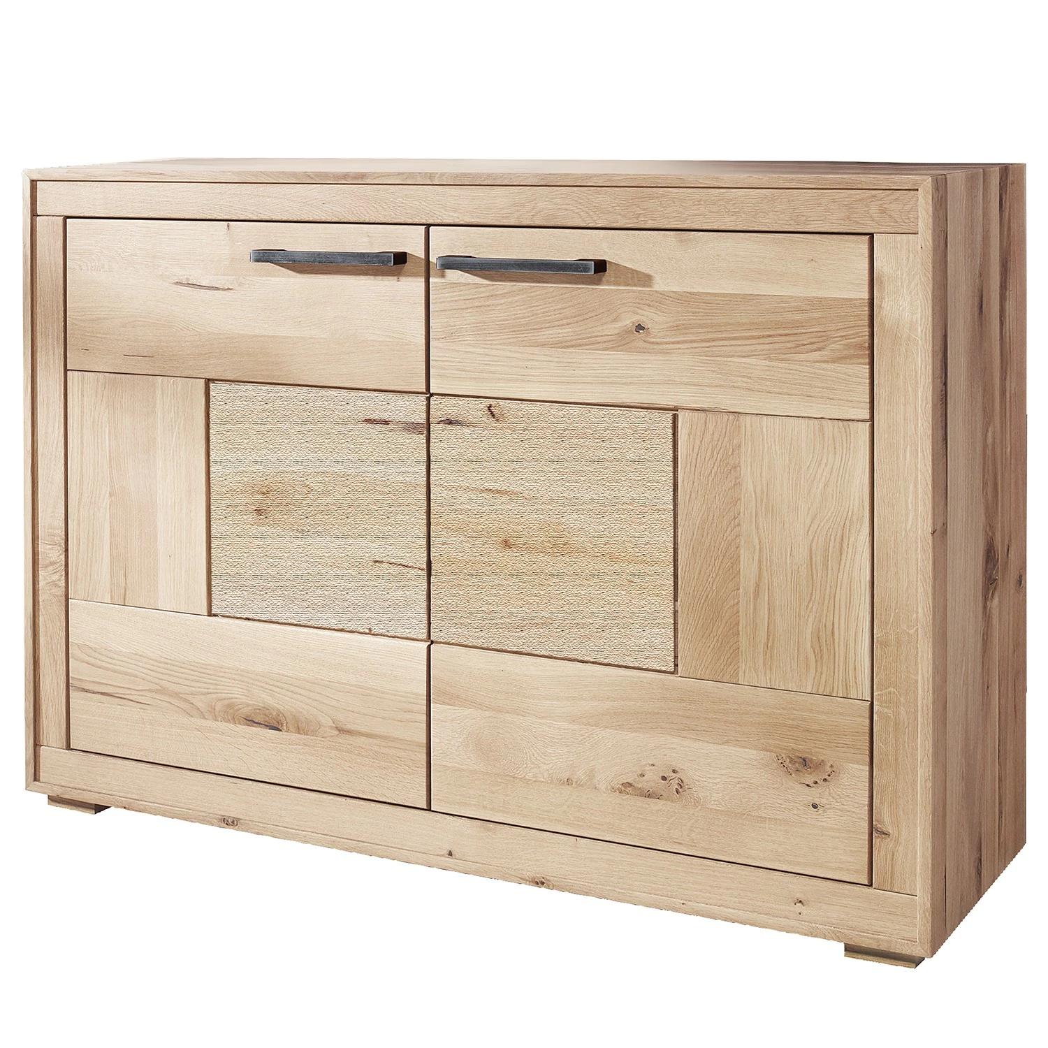Naturoo Sideboard Juillan - Wildeiche massiv / Metall - Wildeiche / Schwarz