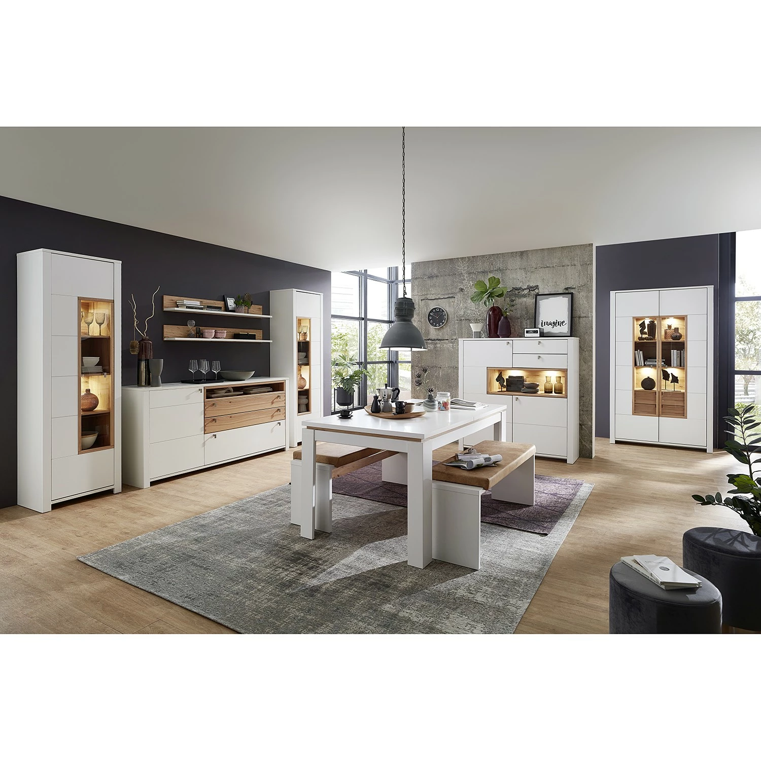 Loftscape Sideboard Cordelle - Matt Weiß / Wildbuche – Bild 2