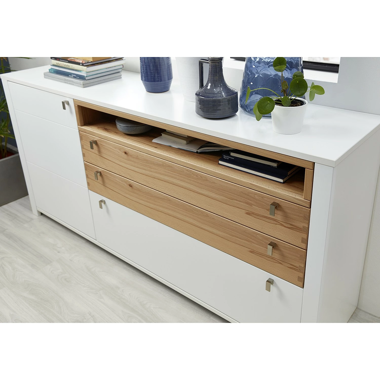 Loftscape Sideboard Cordelle - Matt Weiß / Wildbuche – Bild 5