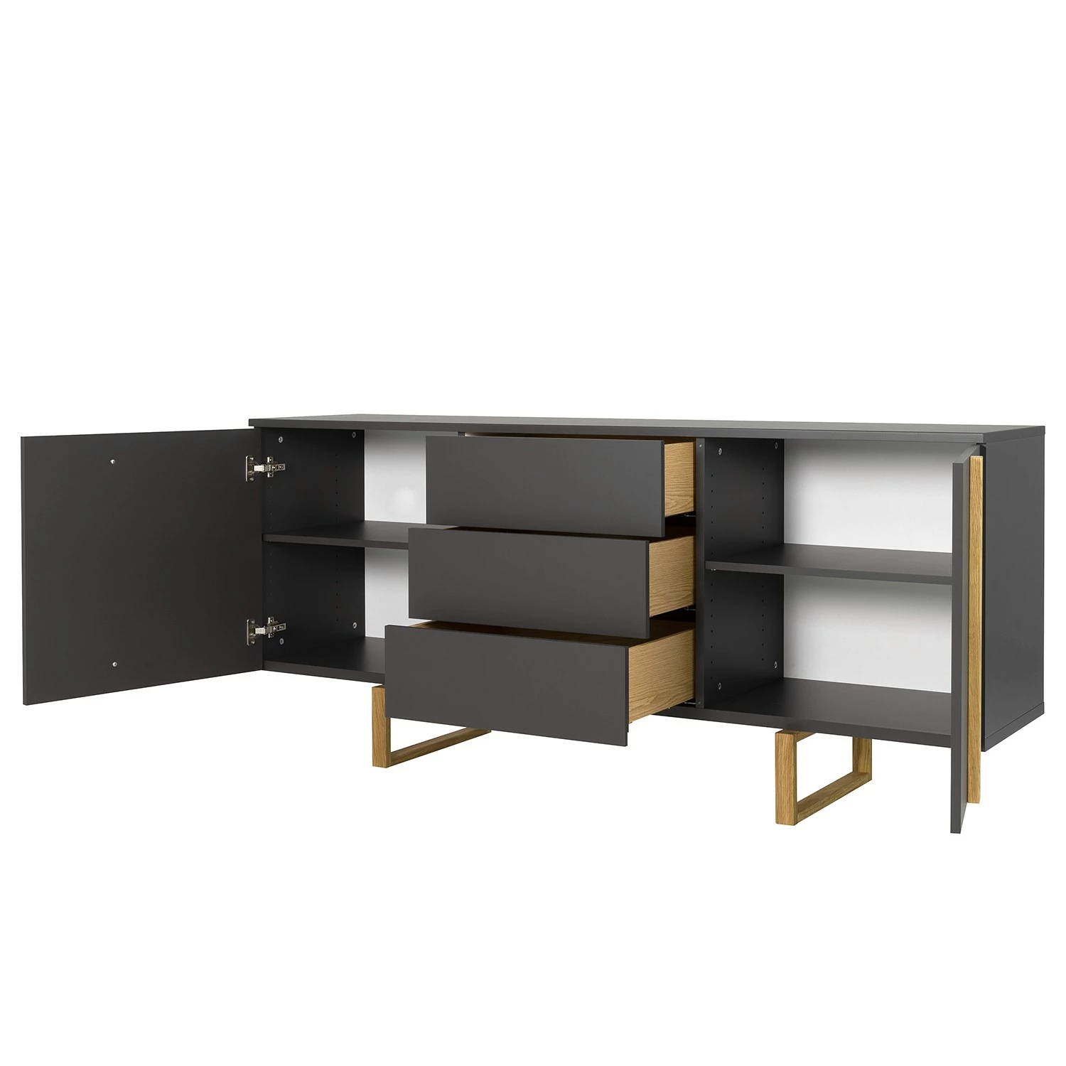 Tenzo Sideboard Birka I - Anthrazit – Bild 4