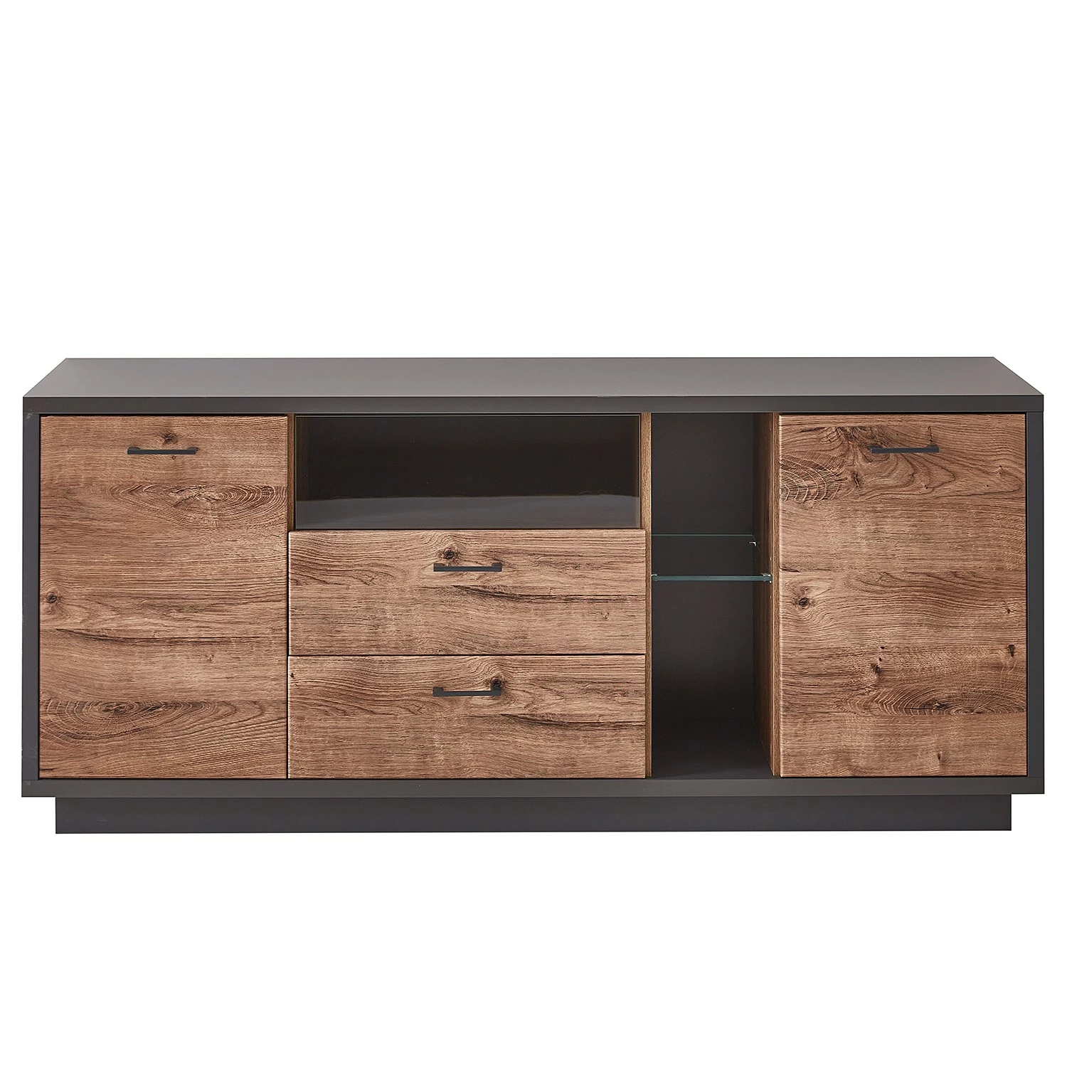 Red Living Sideboard Batey - Haveleiche Dekor / Graphit – Bild 4