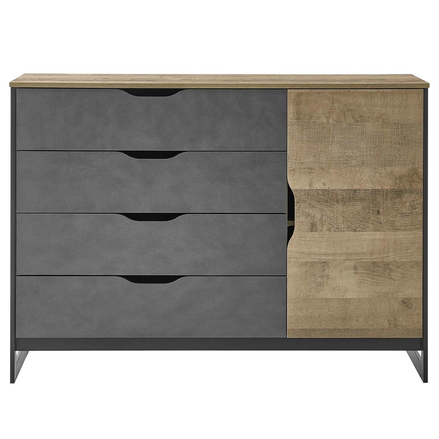 Red Living Sideboard Cocody I - Eiche Montana Dekor / Grau – Bild 4