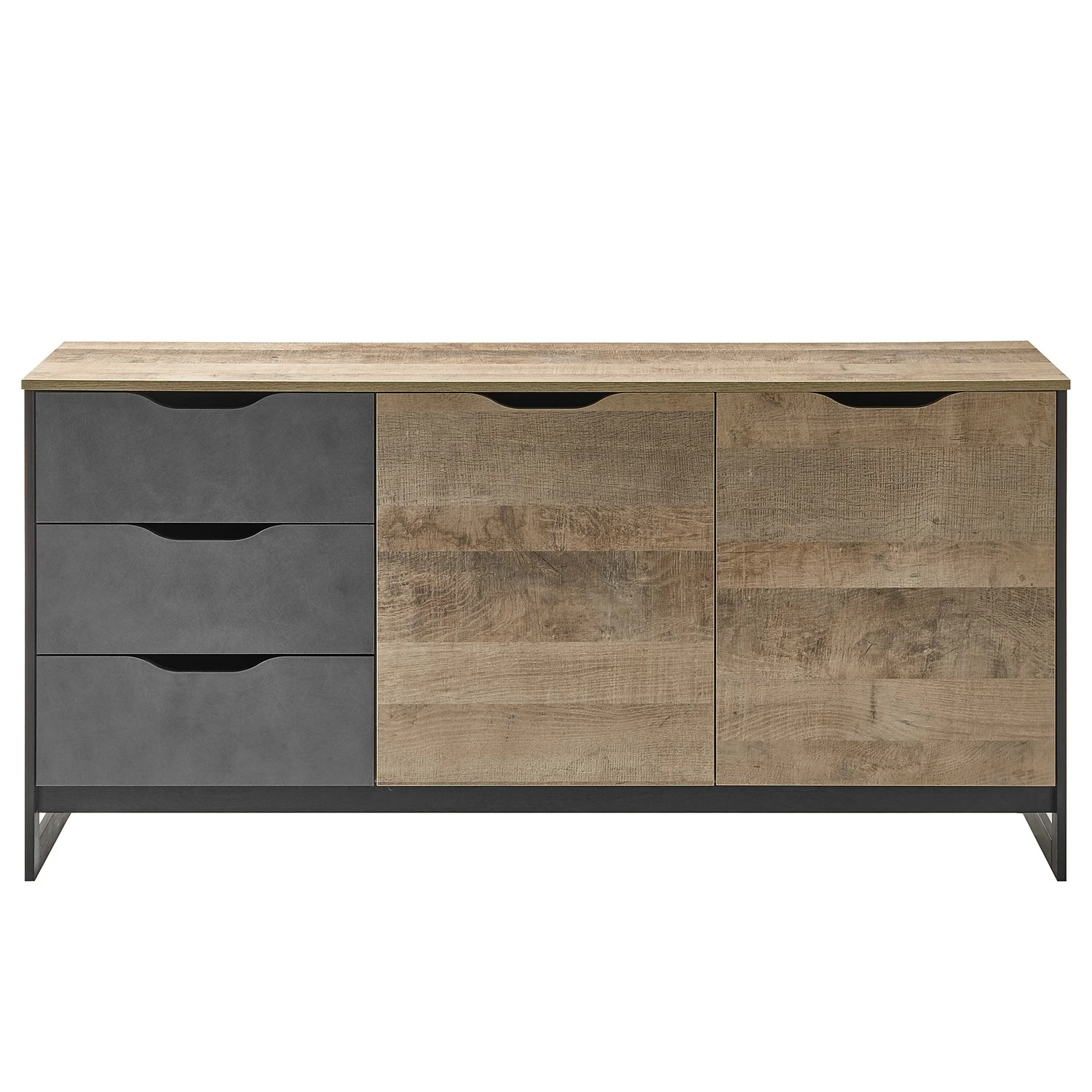 Red Living Sideboard Cocody II - Eiche Montana Dekor / Grau – Bild 4